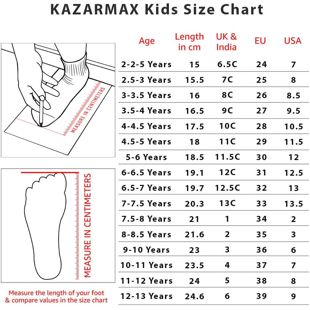 KazarMax Unisex-Child Pink & Purple Sports Shoes -12.5 Kids UK