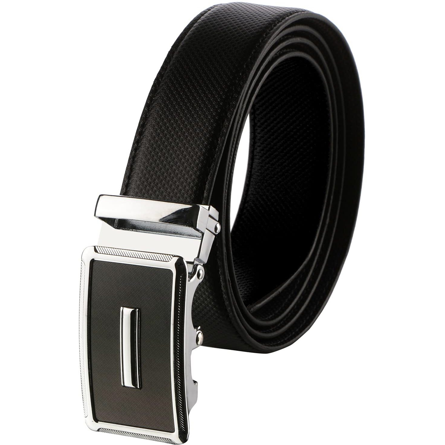 Labnoft Men s Auto Lock Leather Belt - Black