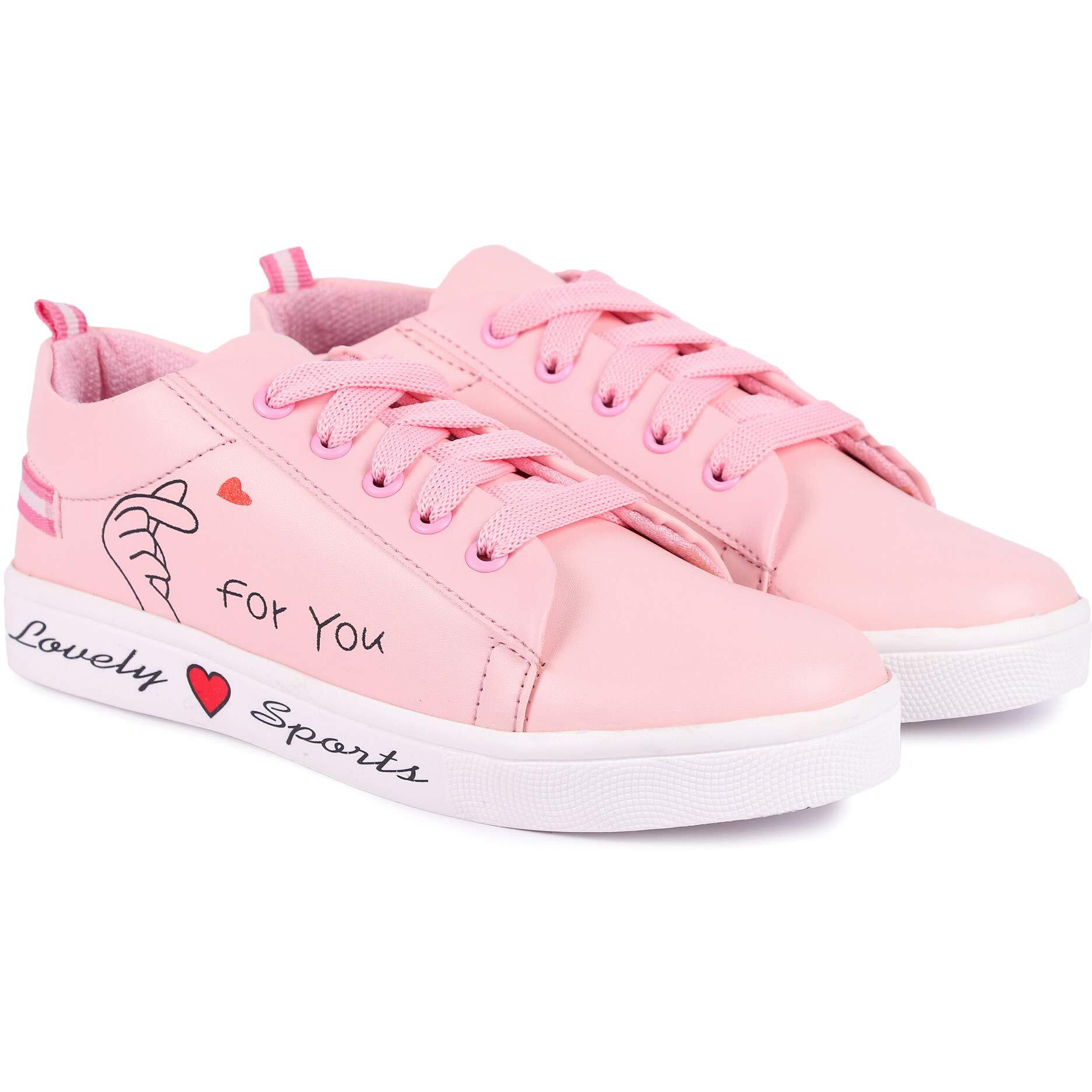 Longwalk Women Casual Sneakers Shoes Pink (5 UK/India 38 Euro)