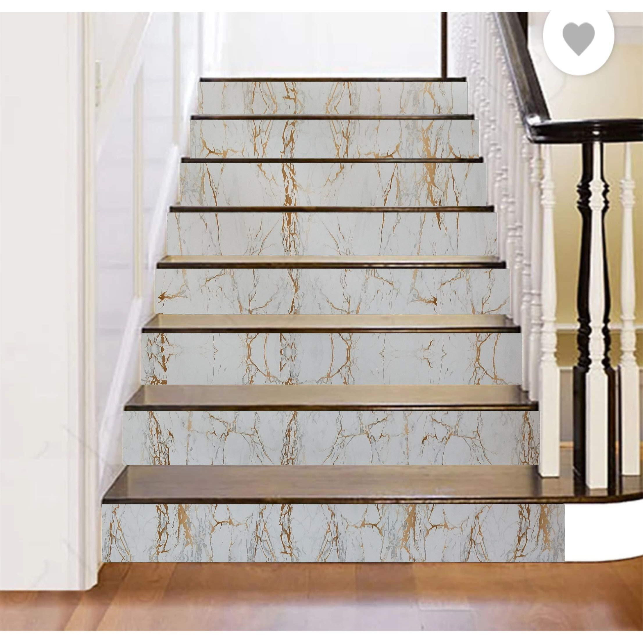 Elton White & Gold Matt Marble Furniture Film Wallpaper for Walls Cupboard Door, Almirah, Fridge, Tabletop, Floor DIY & Renovation Project  40 x 180 Cms