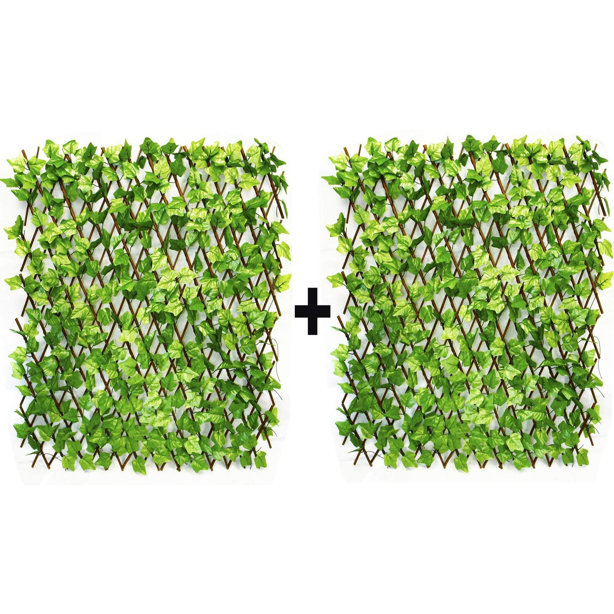 Go Hooked Plastic Artificial Grass Fence Green Durable Plastic Realistic Versatile Easy Install Weather Resistant Decorative Plastic Artificial Grass UV Protected 2 Piece