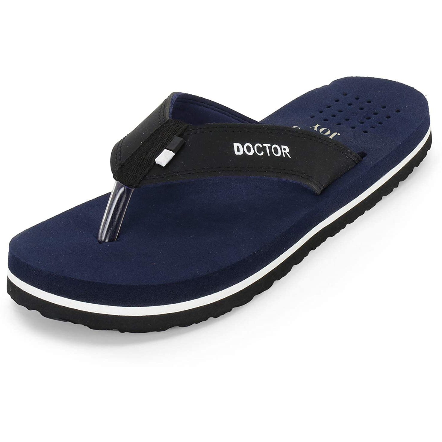 ORTHO JOY Men s Blue Slippers - 6 Uk