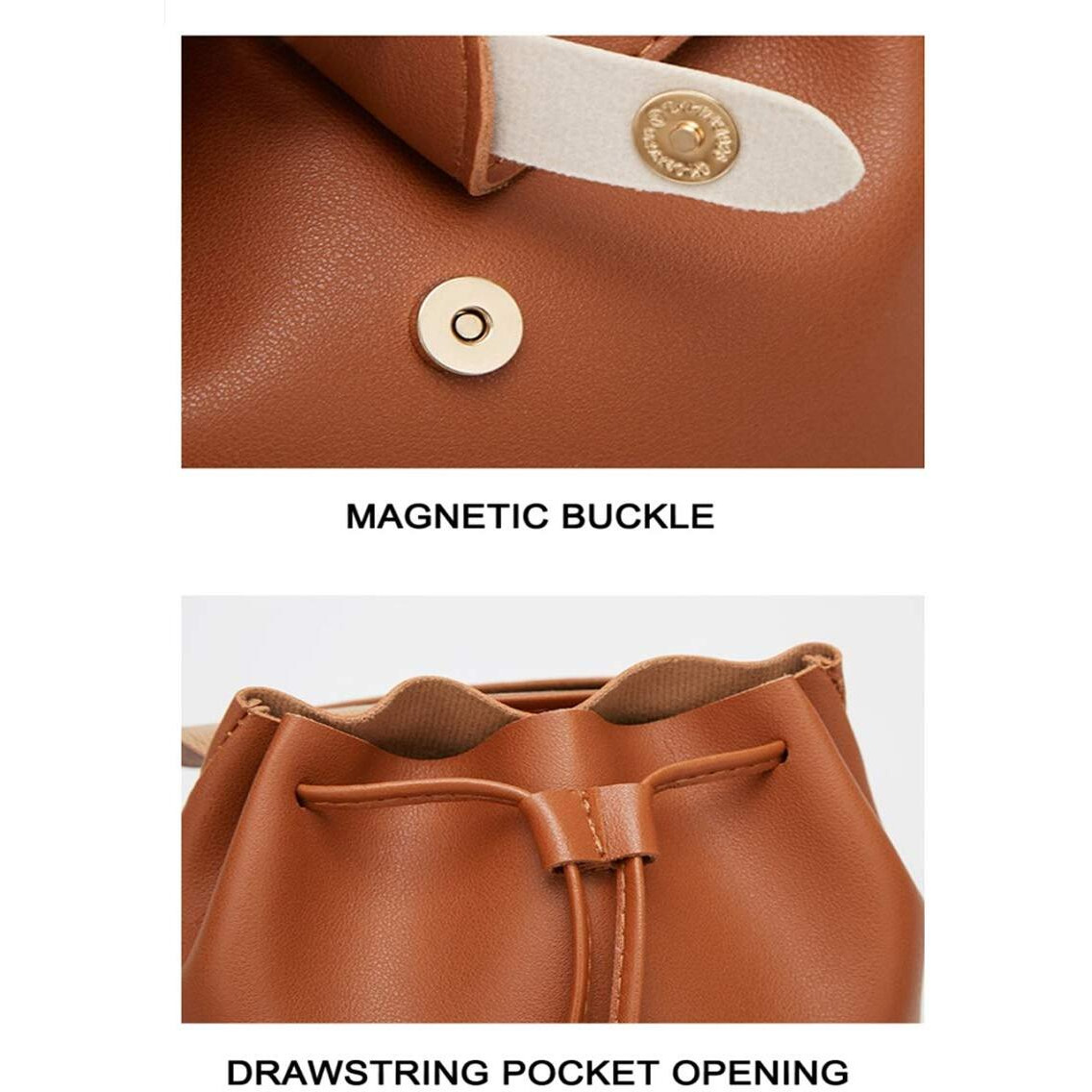 TYPIFY Women s Pu Leather Standard Backpack Bag With Teddy Keychain (Tan)