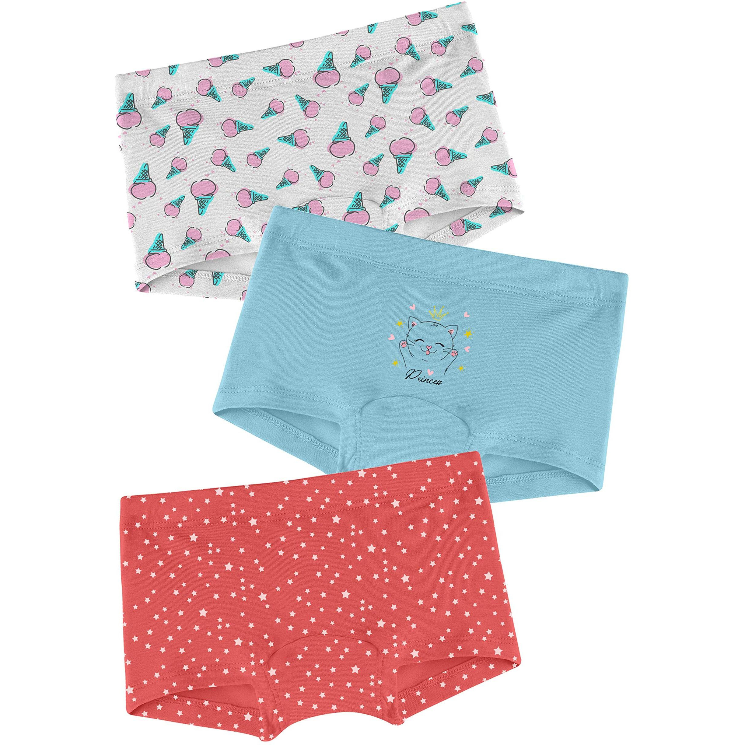 Real Basics Girls Cotton Boyshorts (Pack of 3)(RB-GirlsShorts-Princess-910-P3_Multicolored_9 Years-10 Years)