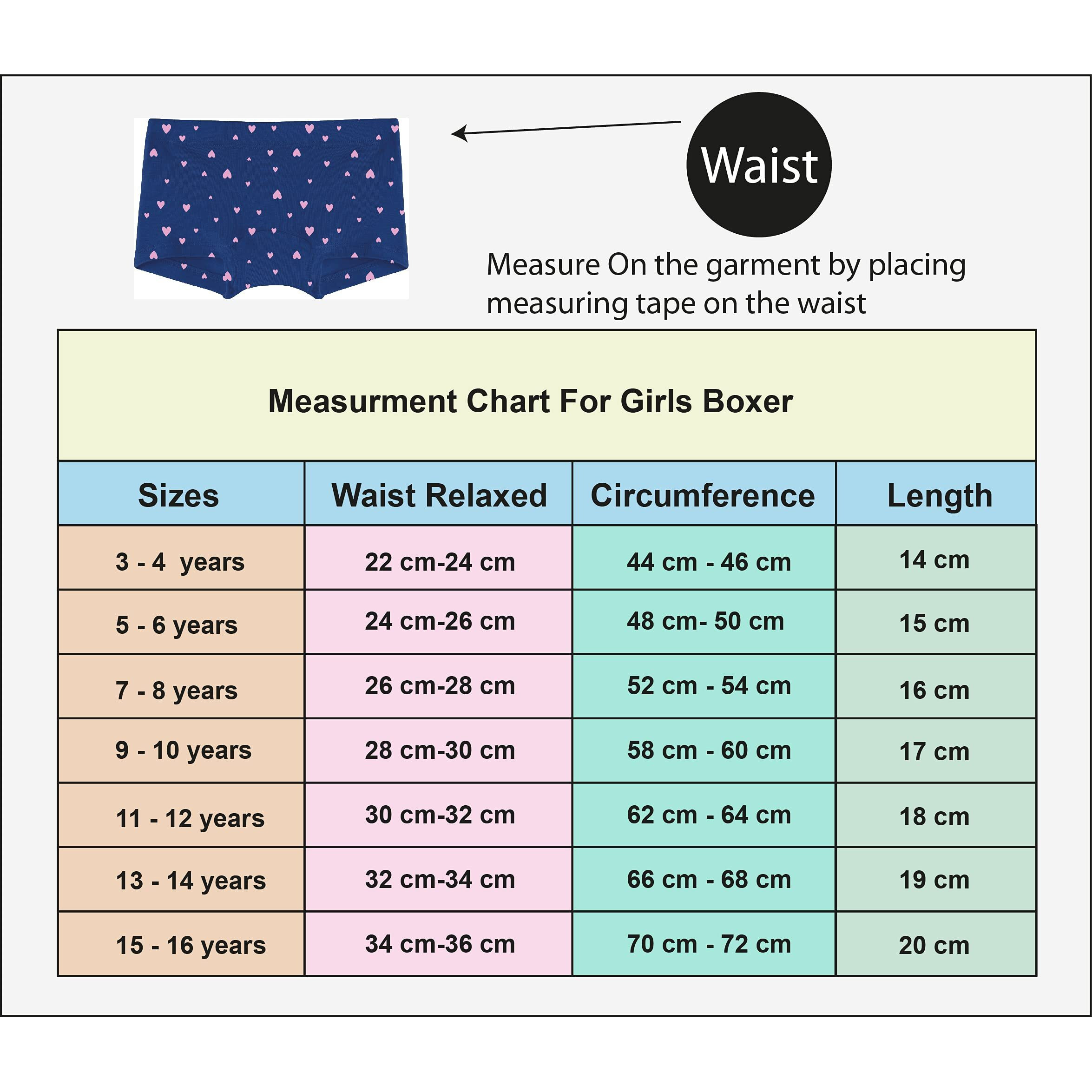 Real Basics Girls Cotton Boyshorts (Pack of 3)(RB-GirlsShorts-Princess-910-P3_Multicolored_9 Years-10 Years)
