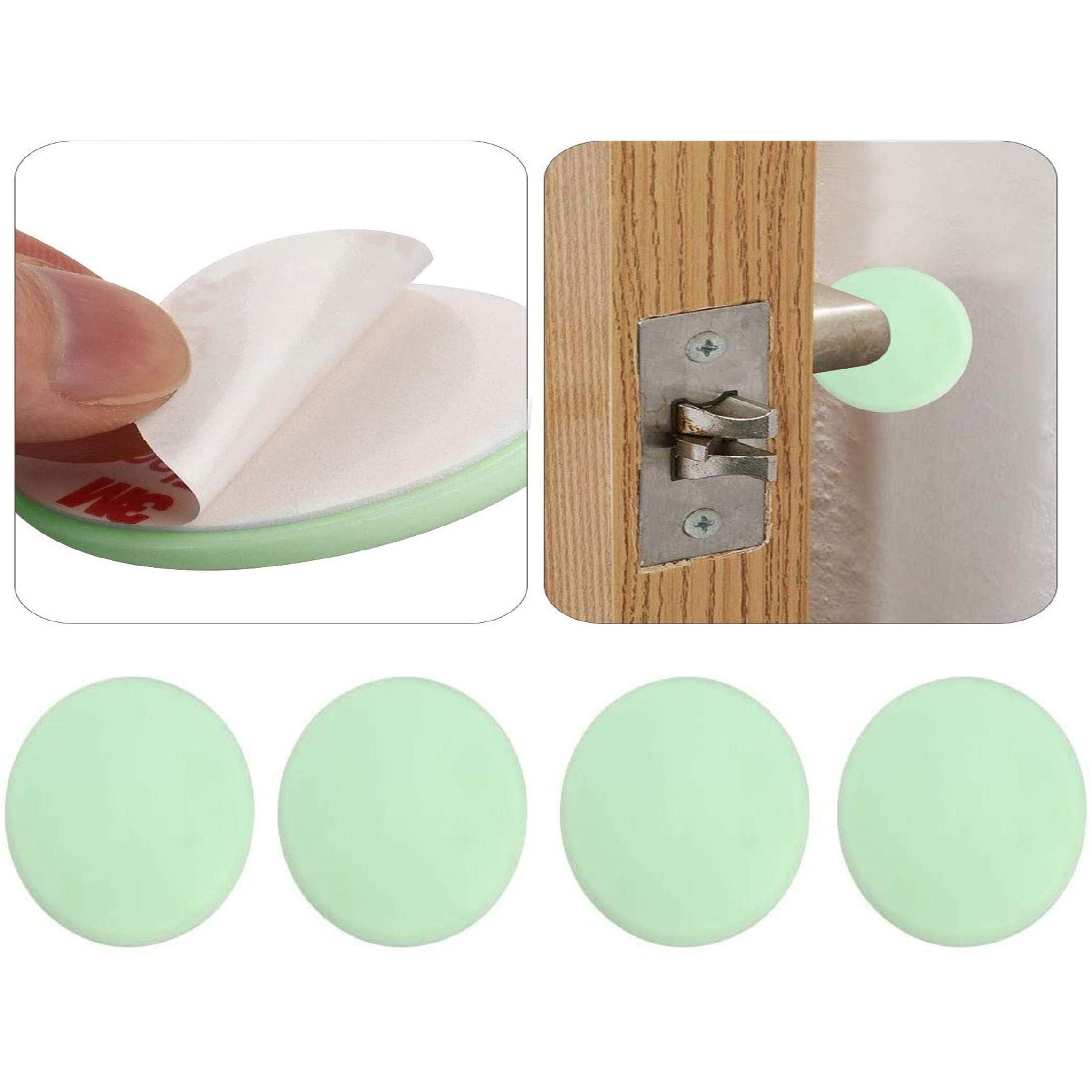 Volo Self Adhesive Rubber Door Wall Protector,Door Stopper Wall Protector Rubber Bumpers,Hemispherical Door Handle Guard Stopper Bumper, Door Stopper for Home/Office (Color  Green) (Set of 4 pcs)