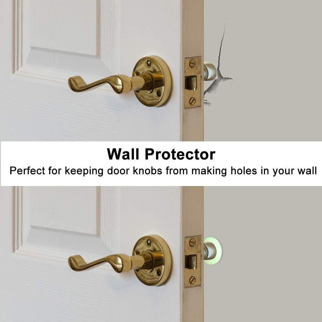 Volo Self Adhesive Rubber Door Wall Protector,Door Stopper Wall Protector Rubber Bumpers,Hemispherical Door Handle Guard Stopper Bumper, Door Stopper for Home/Office (Color  Green) (Set of 4 pcs)