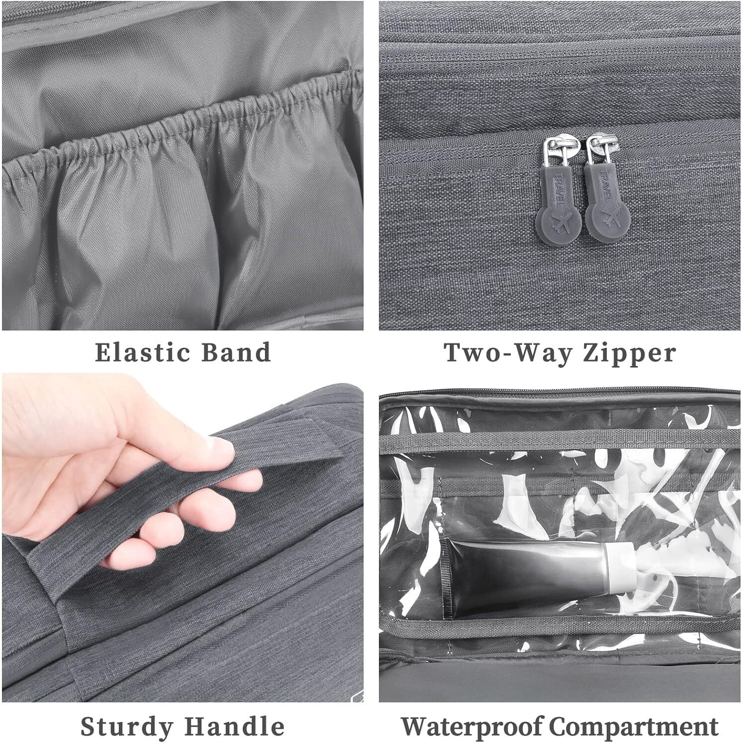 Seagull flight of fashion Polyester 3 Layer Lingerie Organizer Bag, Travel Pouch For Storage Of Bra, Underwear, Innerwear, Cosmetics, Toiletry For Women - 28 X 15 X 13 Cm - Grey