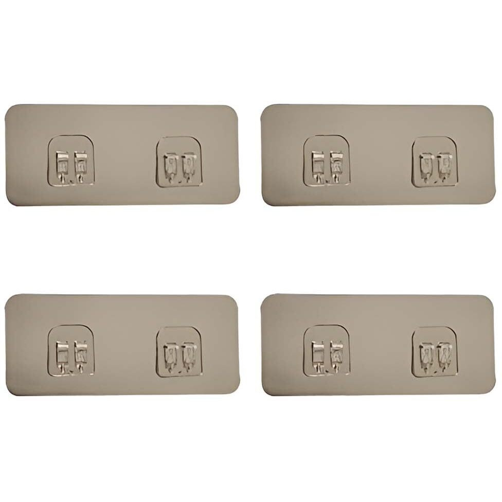 Volo Magic Adhesive Sticker For Bathroom Self Corner Shelves Pack Of 4 Pcs (Size- 6X13.5 Cm) - Ceramic, Multicolor