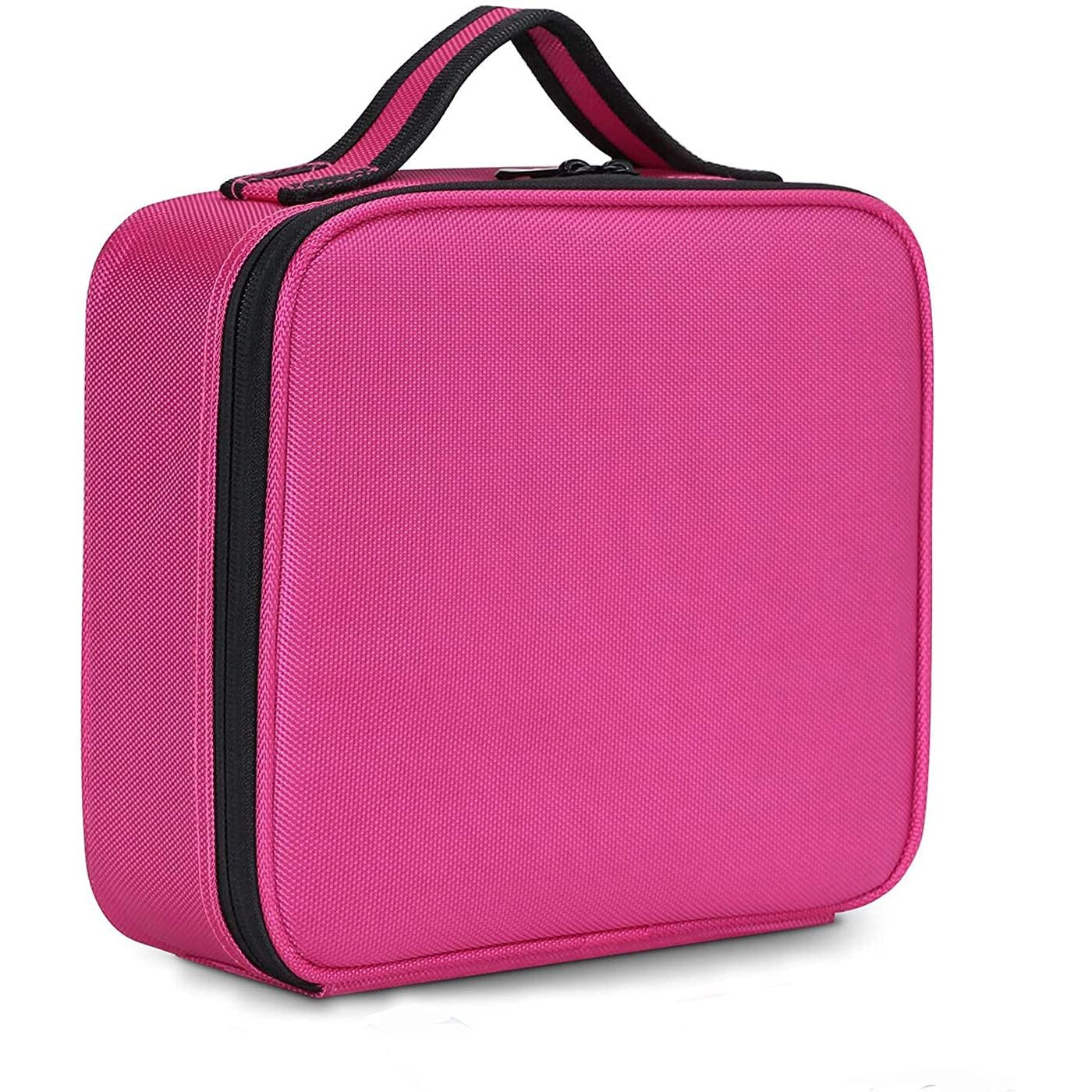 Seagull flight of fashion Polyurethane Cosmetic Bag, Makeup Organizer Bag For Home & Travel,Vanity Bag With Dividers For Brushes,Toiletries, Cosmetics 26 X 23 X 9 Cm - Pink