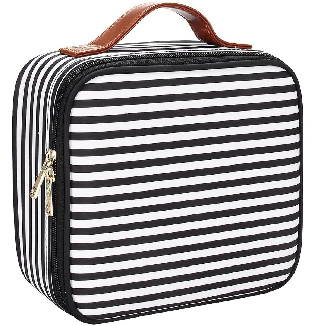 Seagull flight of fashion Cosmetic Bag, 23 Cms Makeup Organizer Bag for Home & Travel With Dividers - Zebra Design PU (Multicolor)