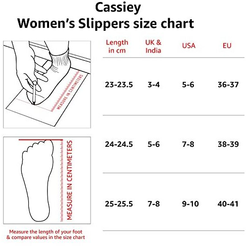 CASSIEY Fashion Slippers For Women Slipper Fancy Design Slip On Flats- Grey, 8 UK