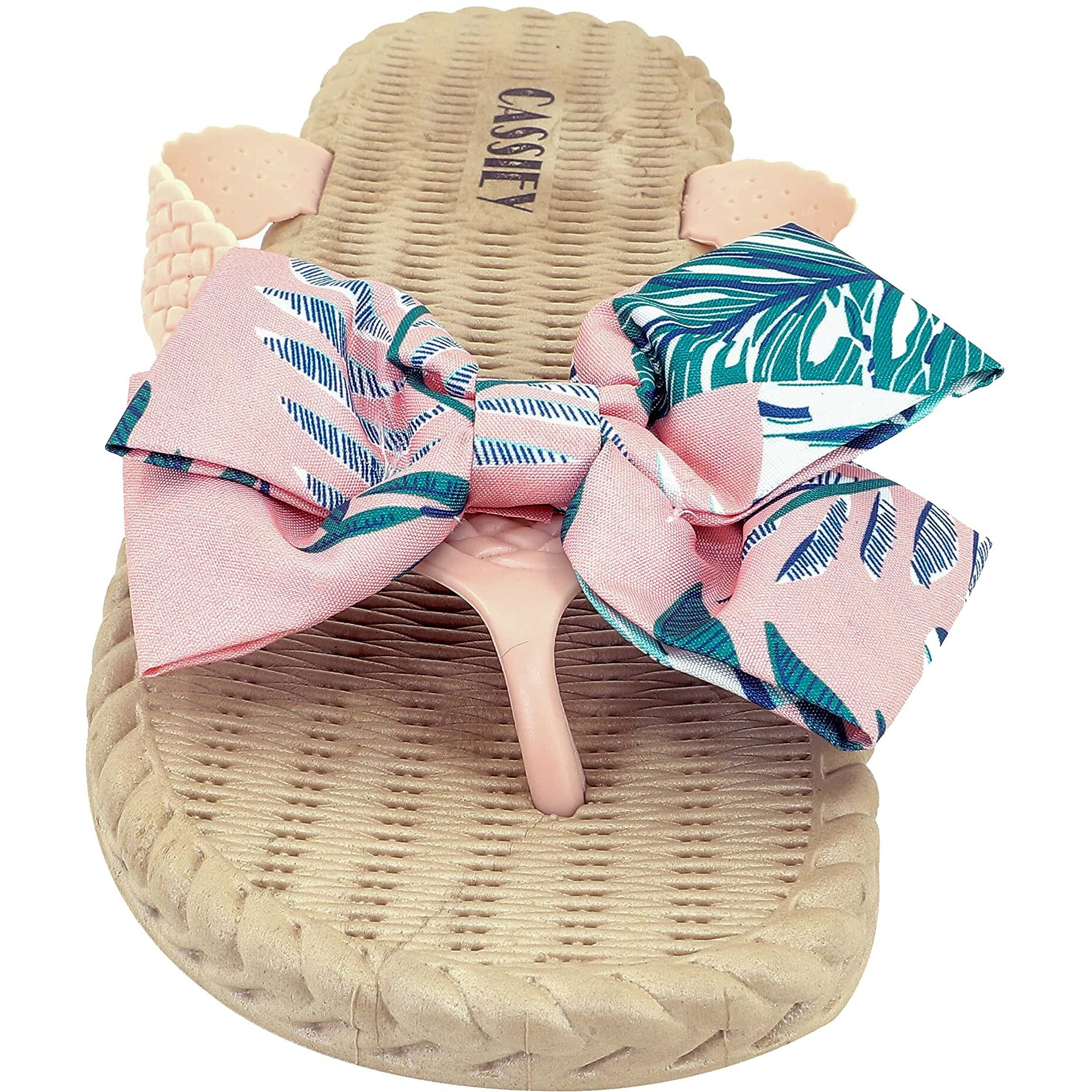 CASSIEY Fashion Slippers For Women slipper fancy design Slip on Flats- Pink