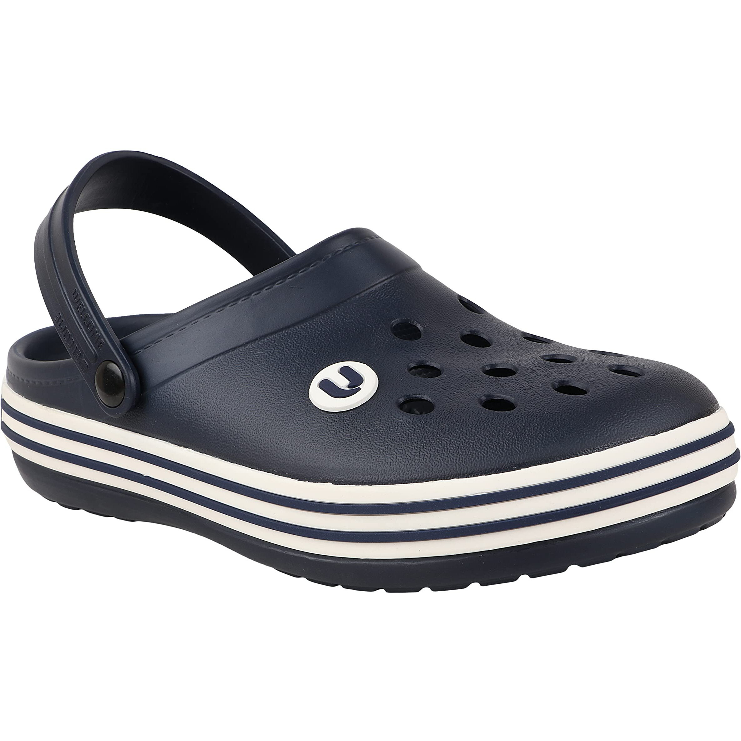 URJO Navy White Clog (Men_Skipper), 9 UK (Pack of 1)