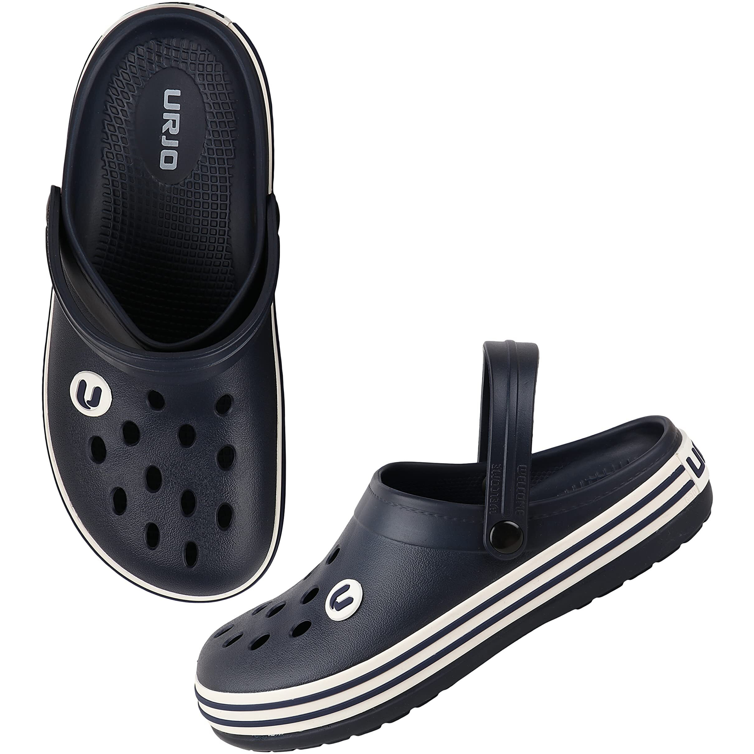 URJO Navy White Clog (Men_Skipper), 9 UK (Pack of 1)