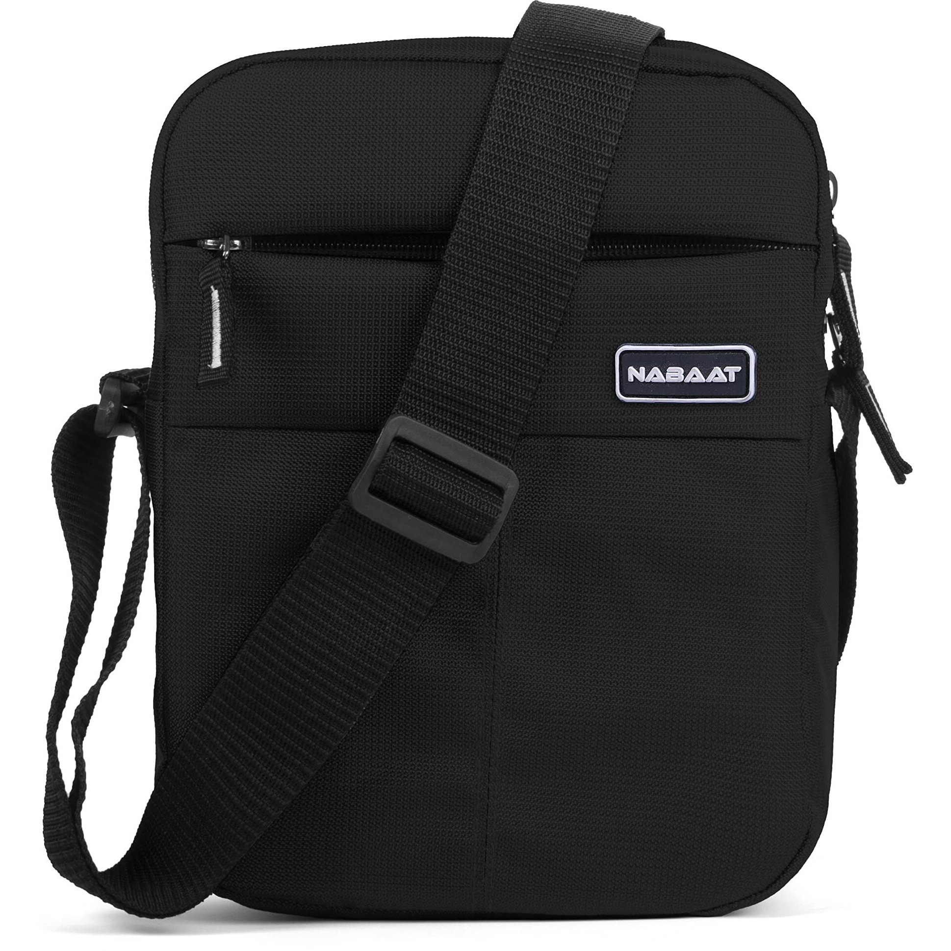 NABAAT Nylon Stylish Side Bag for Men Crossbody Sling Messenger Tablet Bags for Travel/Office/Business, Black (SB-ULI-BLK-2)