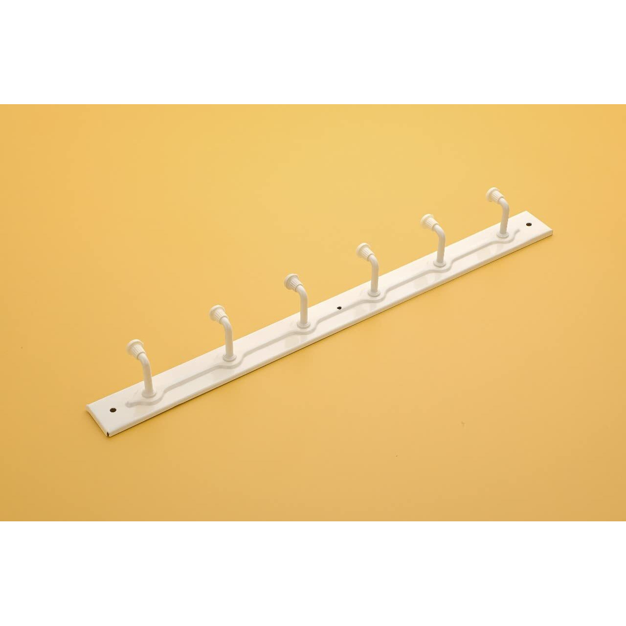 iSTAR 6 Pin Cloth Hanger Wall Mounted Door Mounted Bathroom Cloth Hanger,Coth Wall Hook,Door Hooks Rail for Hanging Keys,Clothes,Towel Hanger (Pack of 3), Iron, Ivory