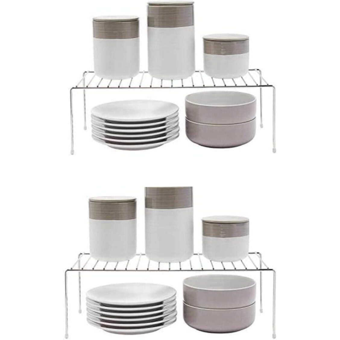 AB99 COLLECTION Stainless Steel Countertop Rack for Kitchen, Utensil Rack, Space Saver Rack, Cabinets Mini Stand Kitchen Countertop Rack, kitchen accessories rack, Kitchen Organizer Rack (Pack of 2)