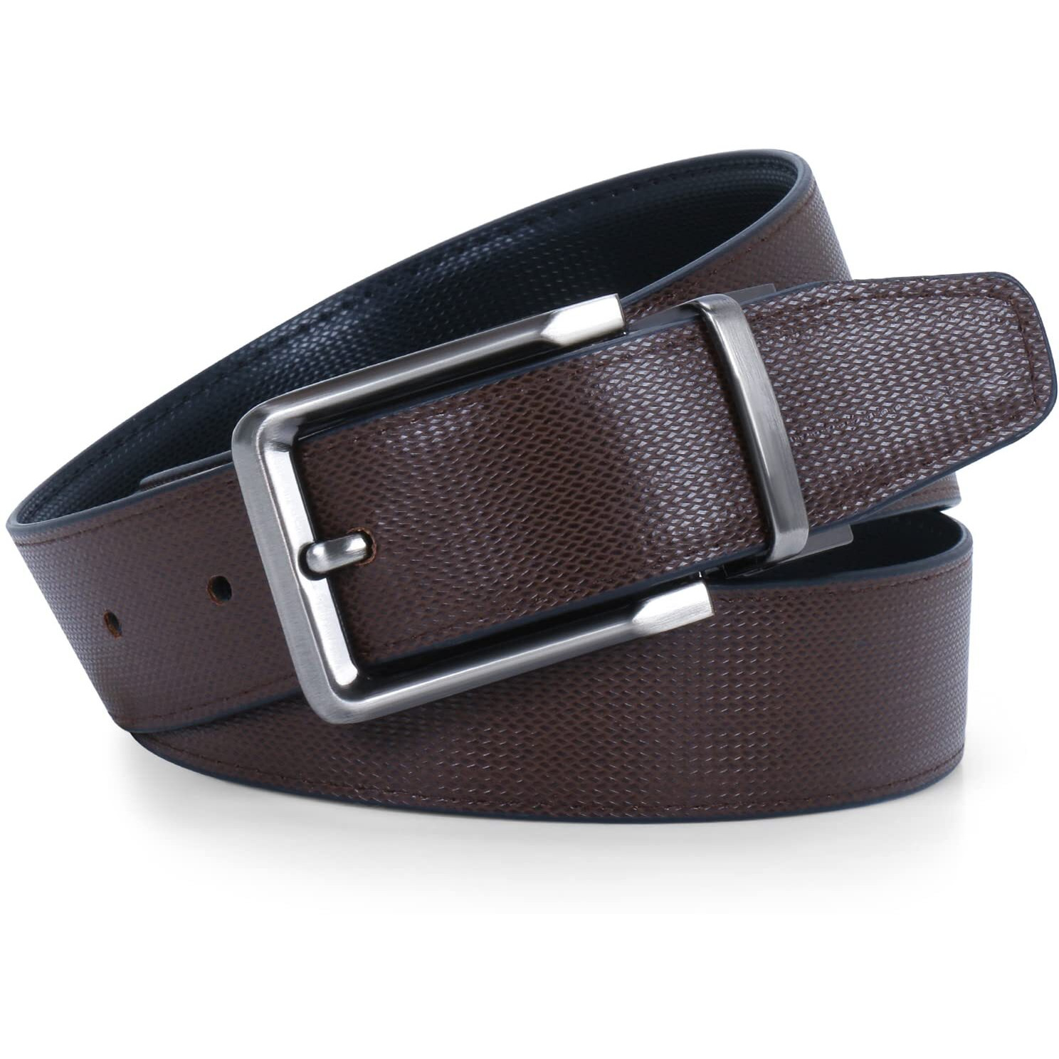 Labnoft Men s Pu Leather Reversible Belt (Black, BELT-010-XL)
