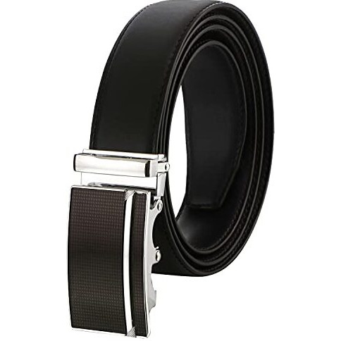Labnoft Men s Auto Lock Pu Leather Belt (BELT-012-XL) (Black)