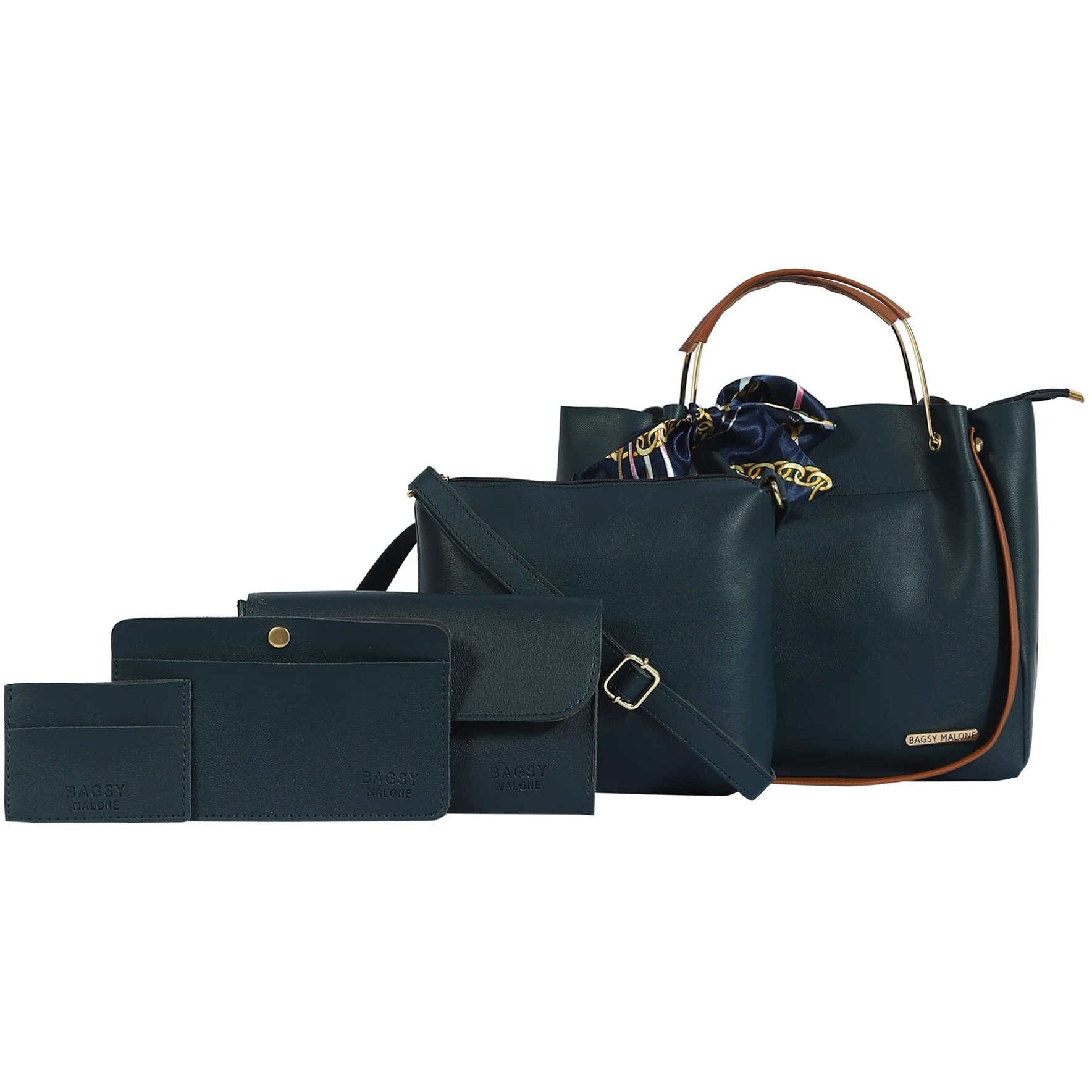 Bagsy Malone Women s Vegan Leather Stylish Tote Bag | Pack of 5 | Ladies Purse Handbag | Womens Day Gift