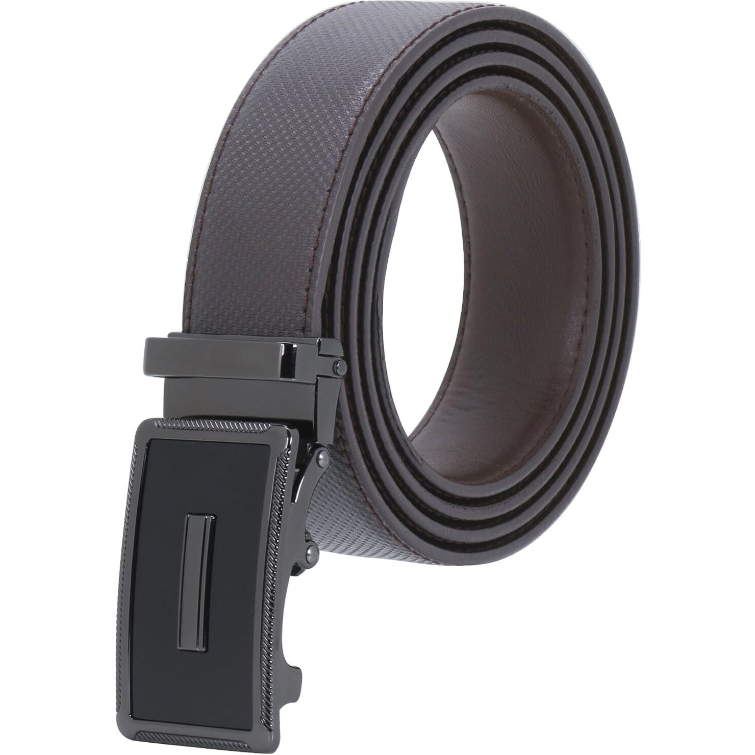 Labnoft Men s Pu Leather Auto Lock Belt (Brown,BELT-003-SG-Brown)