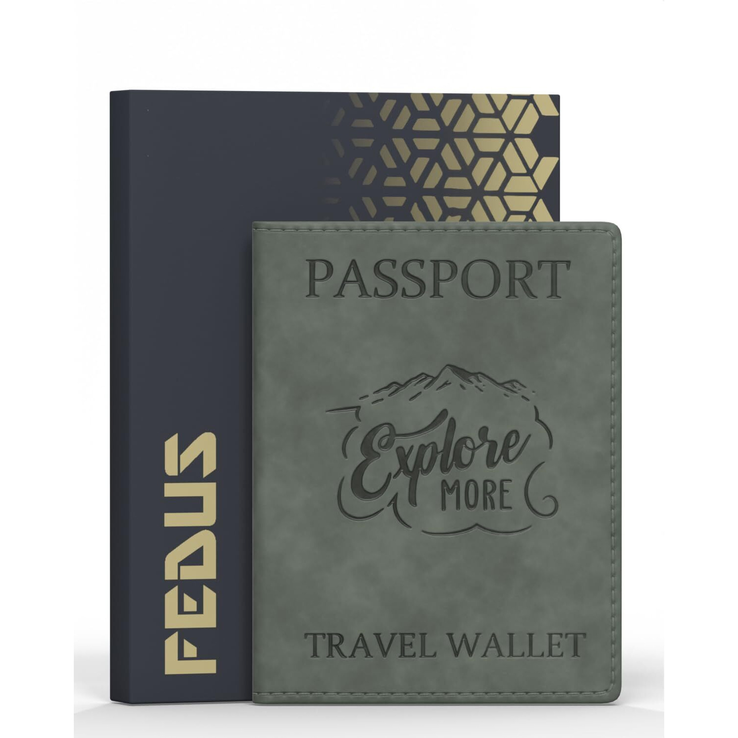 FEDUS Faux Leather Passport Holder For Men And Women s Passport Cover Case Wallet Credit/Debit Card, Id Card, Ticket, Currency, Boarding Pass Slots, Document Accessories Organiser.