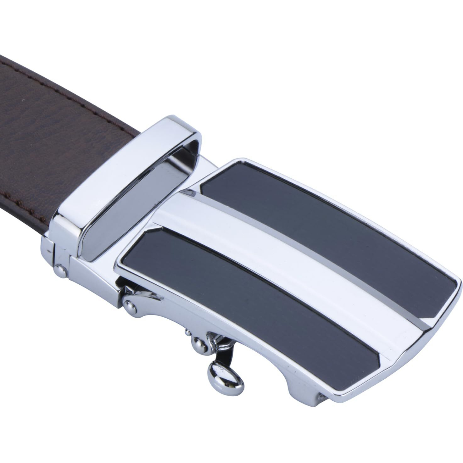 Labnoft Men s Auto Lock PU Leather Belt (BELT-035-CH-Brown, Brown)