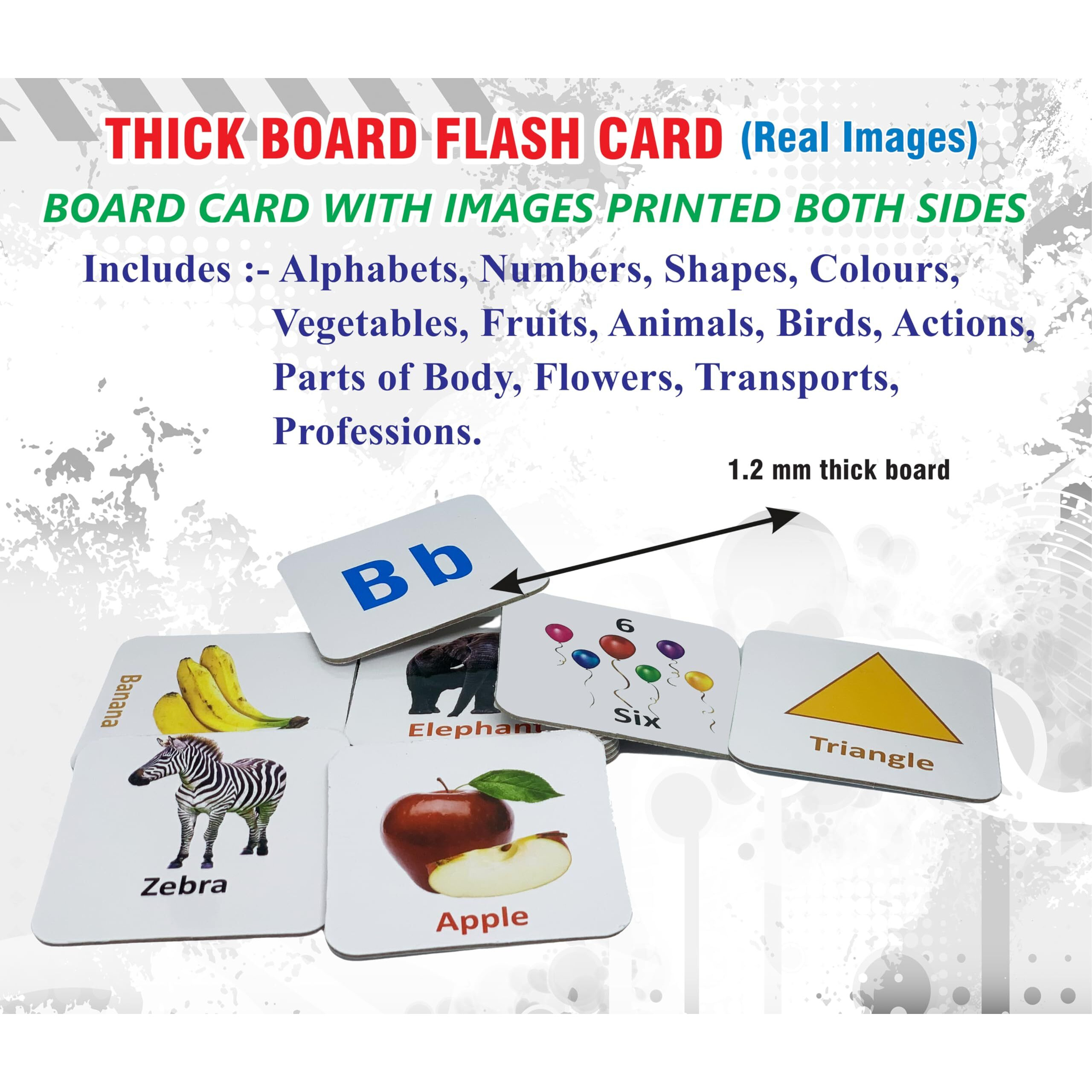 Gurukanth Premium All in One Flash Cards for Kids Toys for 1-6 Years Old Boy and Girls (Laminated Non-Tearable flashcards - Water Proof) | Early Learning Montessori Toy for 1 2 3 4 5 6 Year Old