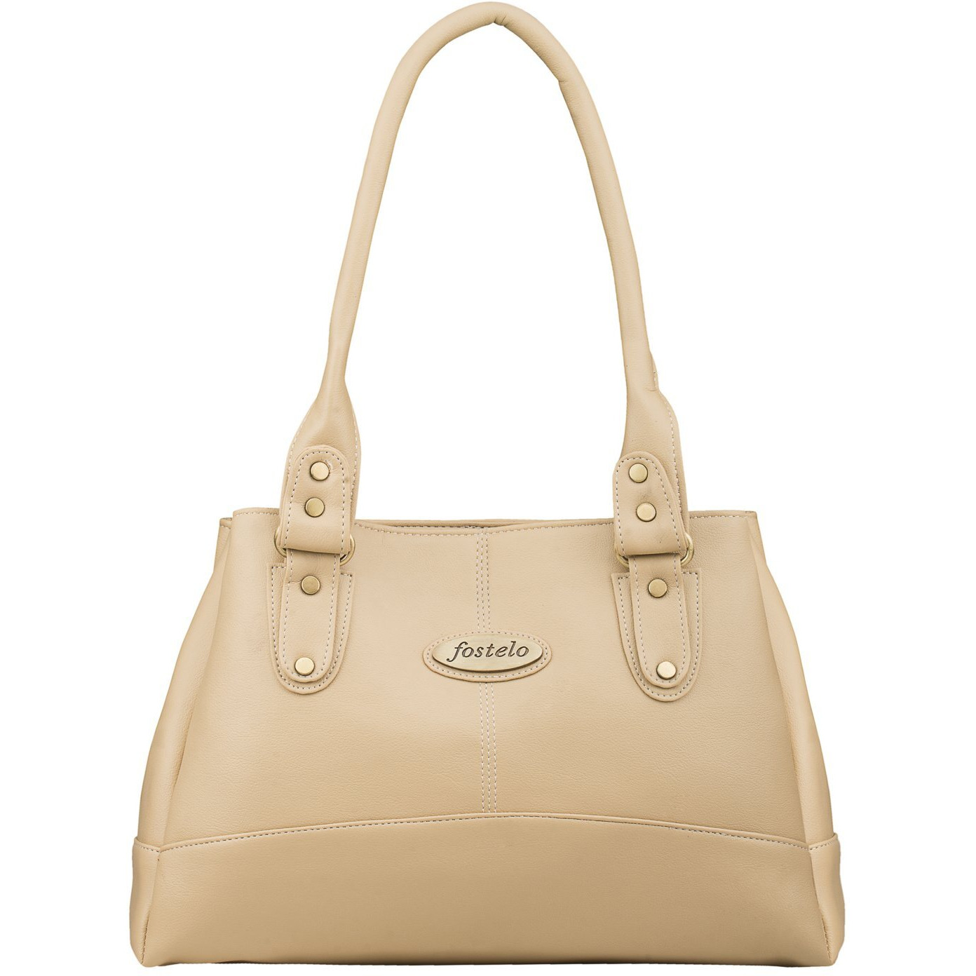 Fostelo Women s Vegan Leather Birdie Handbags Shoulder Hobo Bag Ladies Purse (Light Cream) (Large)