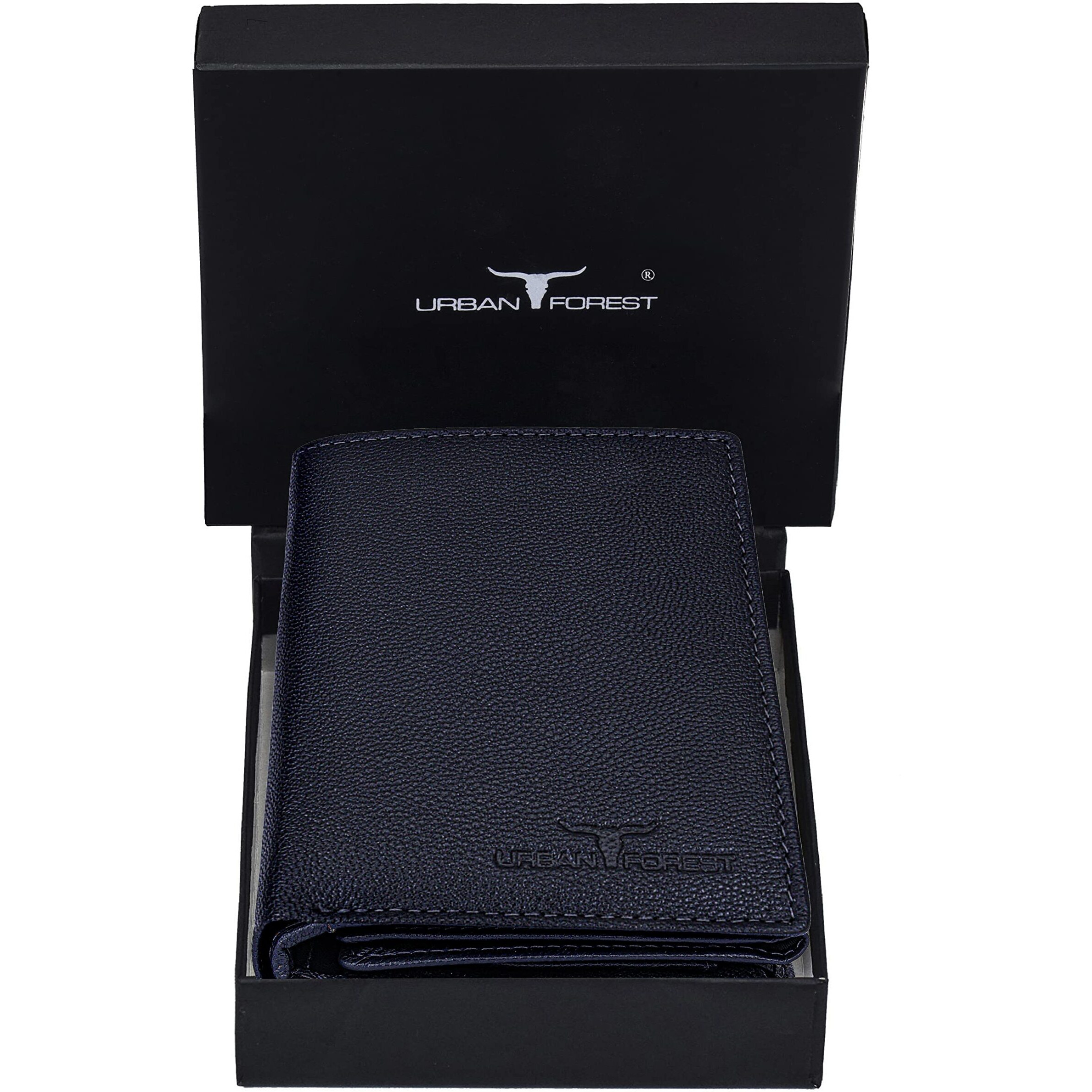 URBAN FOREST Toronto Dark Blue Mens Leather Wallet