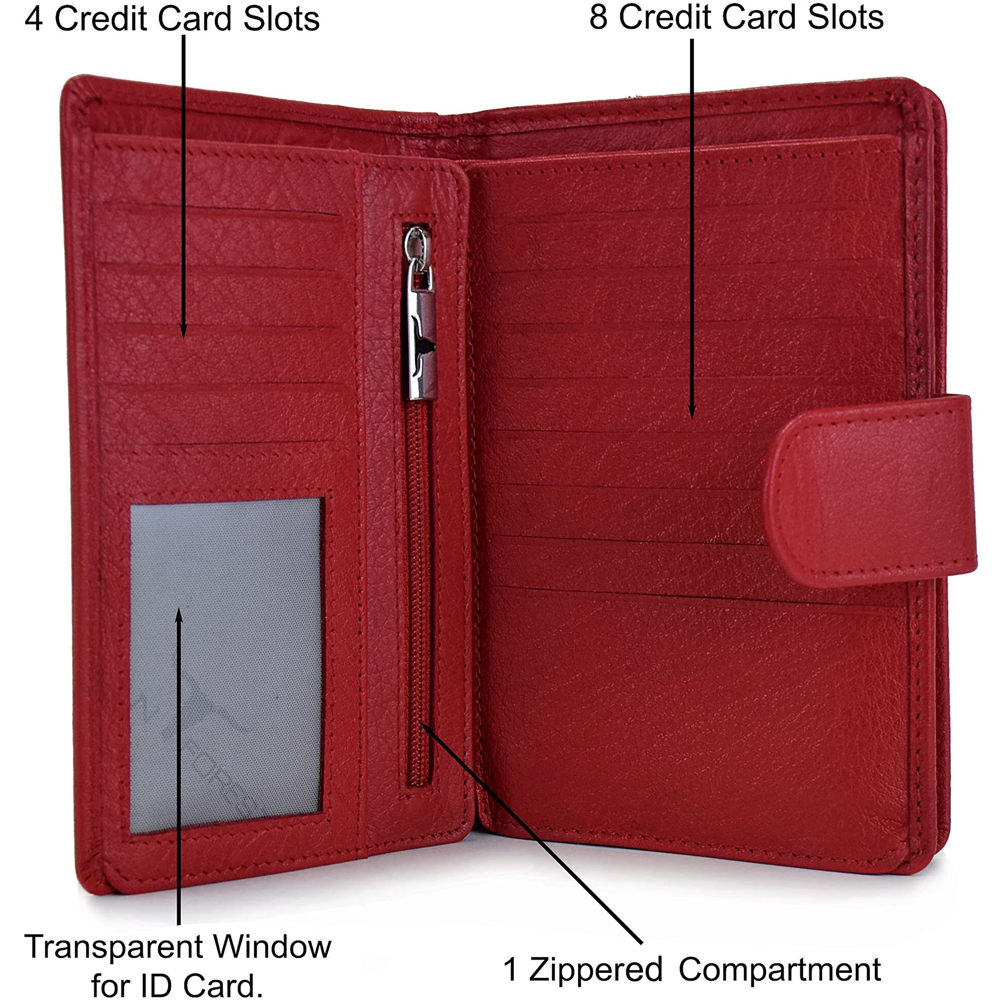 URBAN FOREST Tina Red Womens Leather Wallet