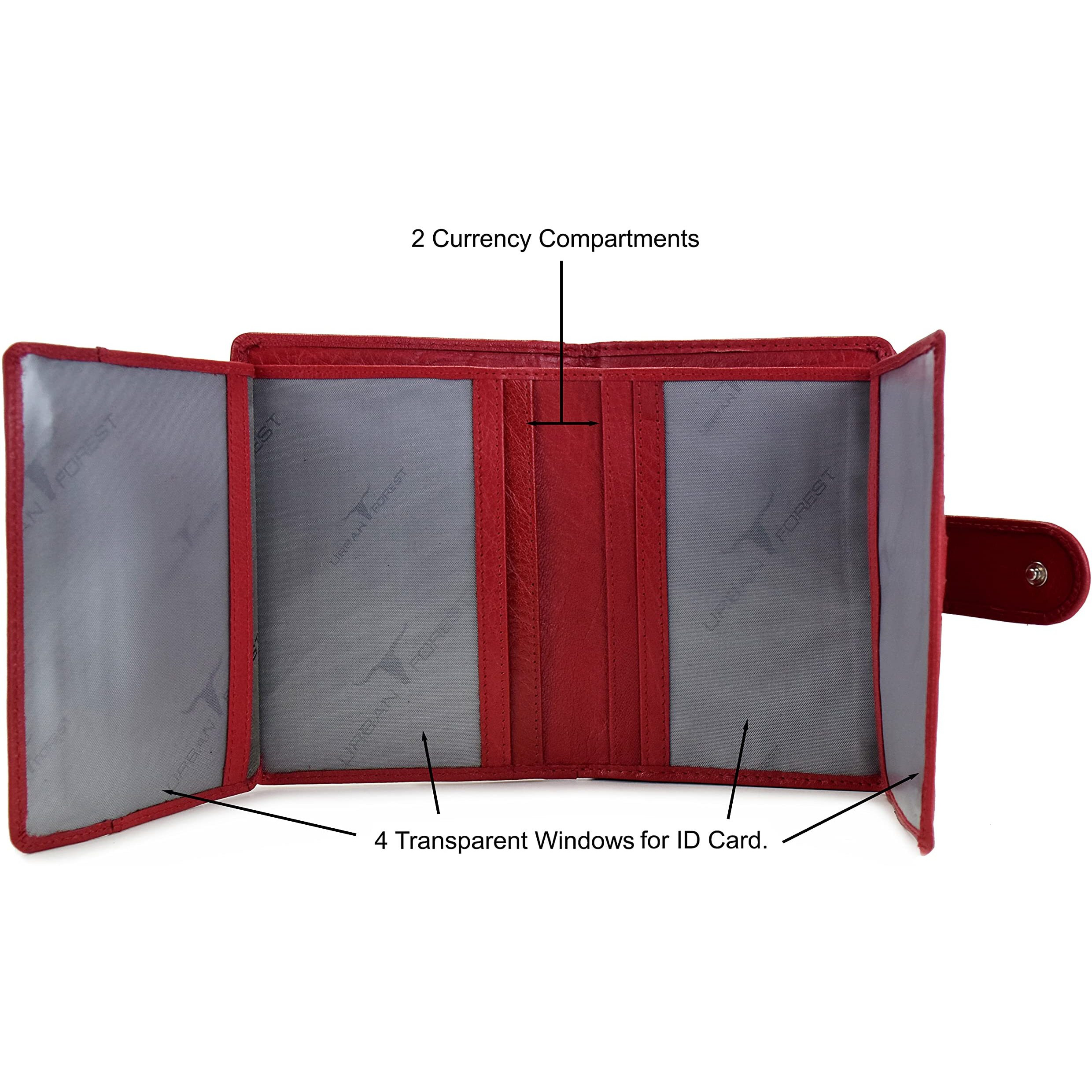 URBAN FOREST Tina Red Womens Leather Wallet