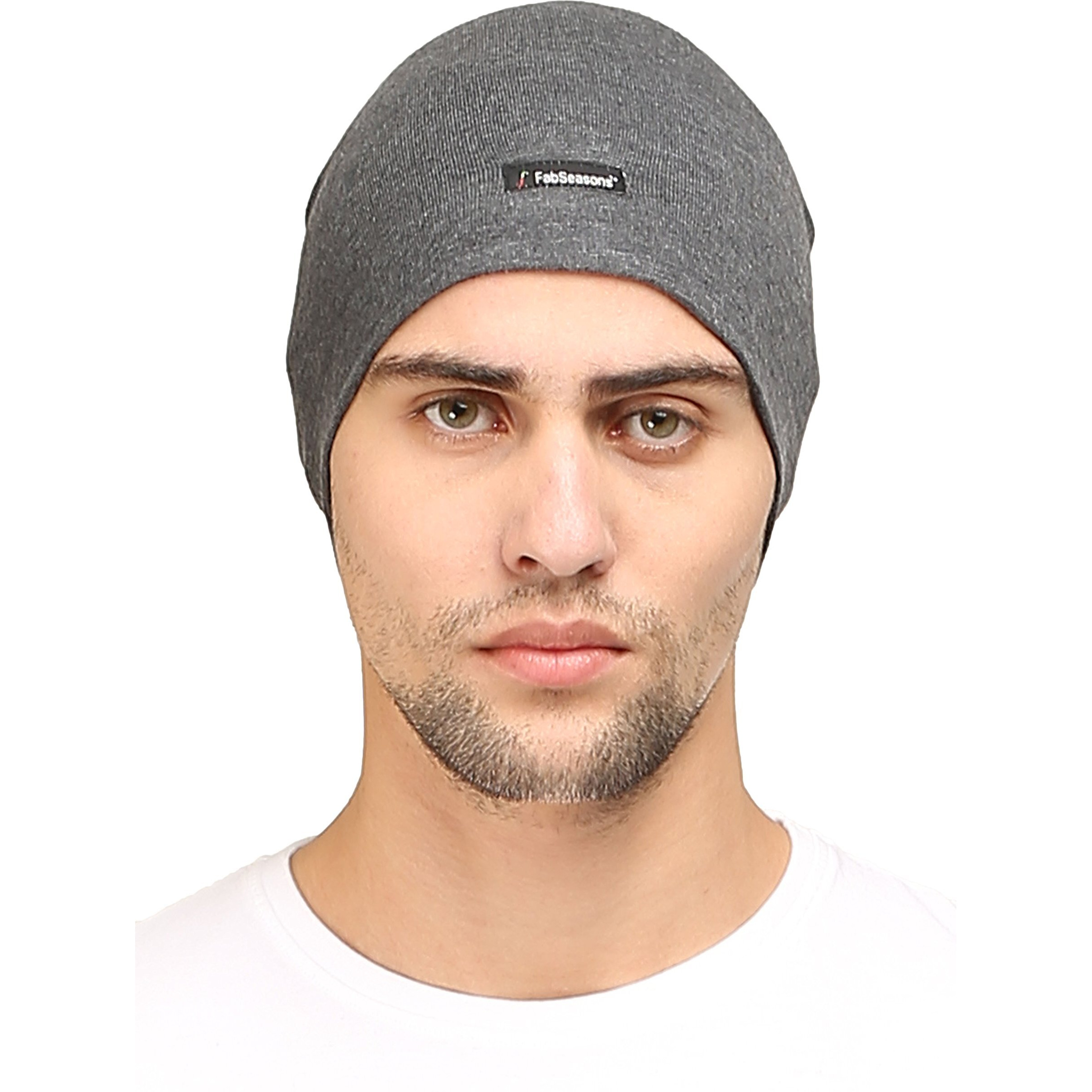 FabSeasons Cotton Skull Cap (Grey)