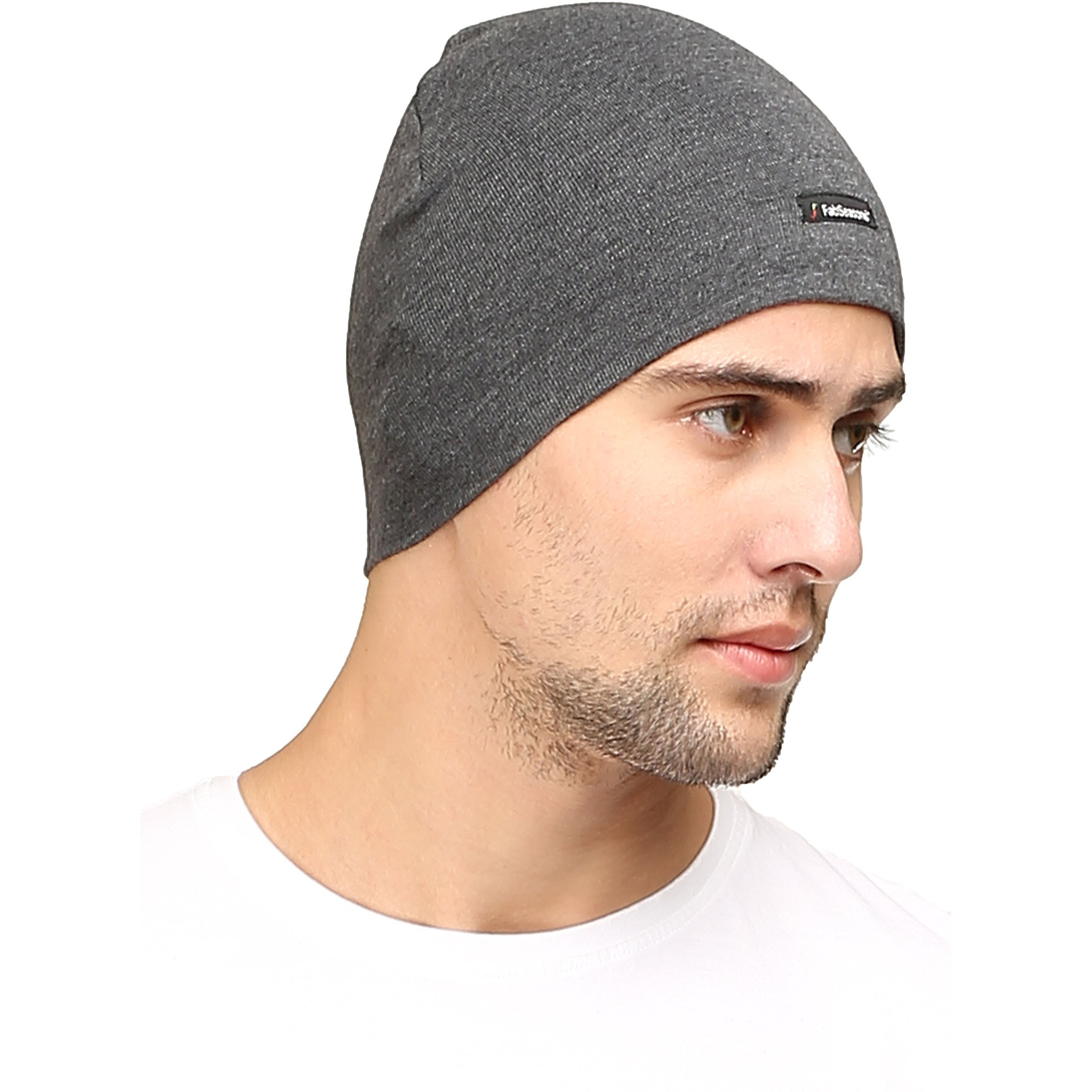 FabSeasons Cotton Skull Cap (Grey)