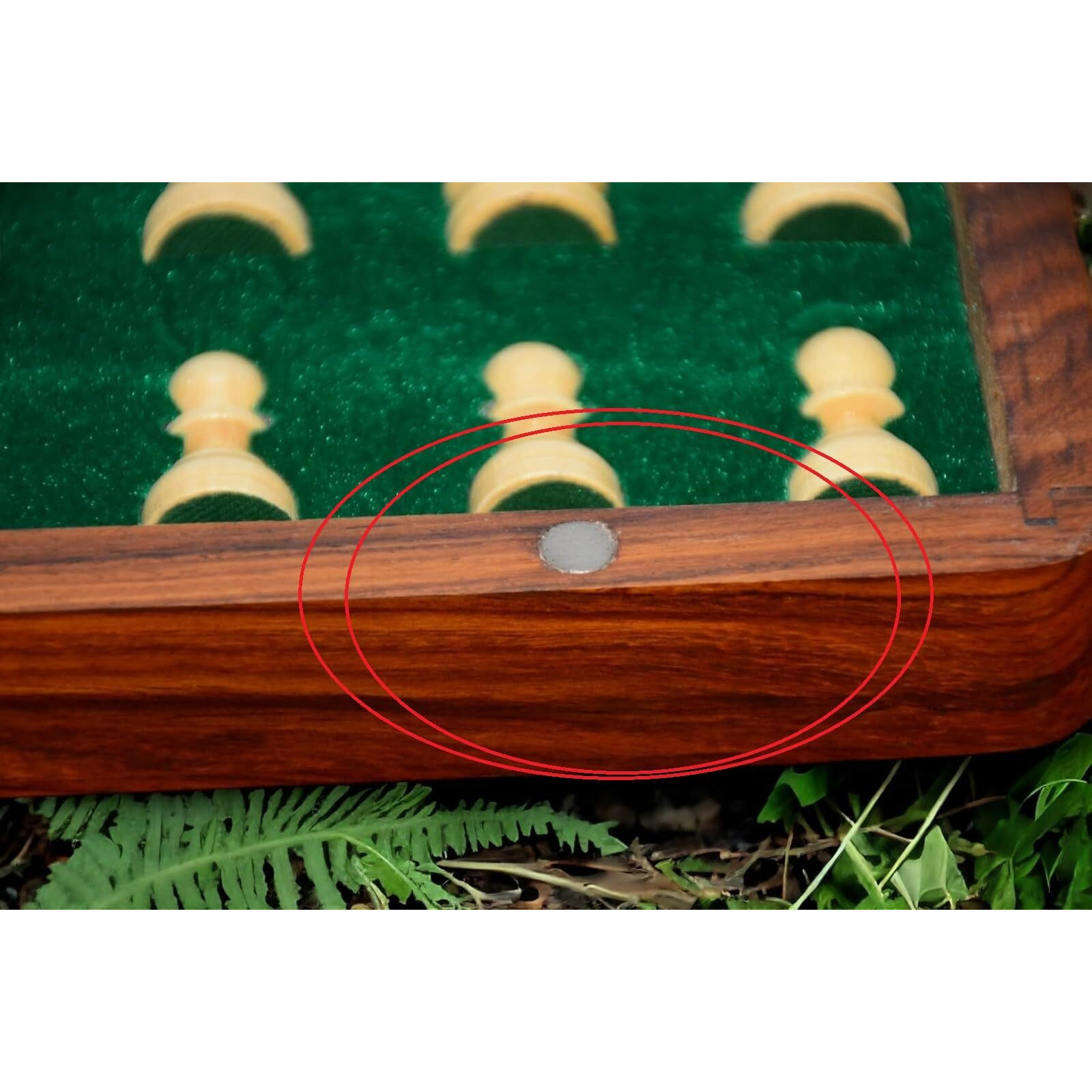 BCBESTCHESS Wooden Handcrafted Foldable Magnetic Chess Board Set with Magnetic Pieces and Extra Queens for 2 Players Kids and Adults (10x10 Inches, Brown)
