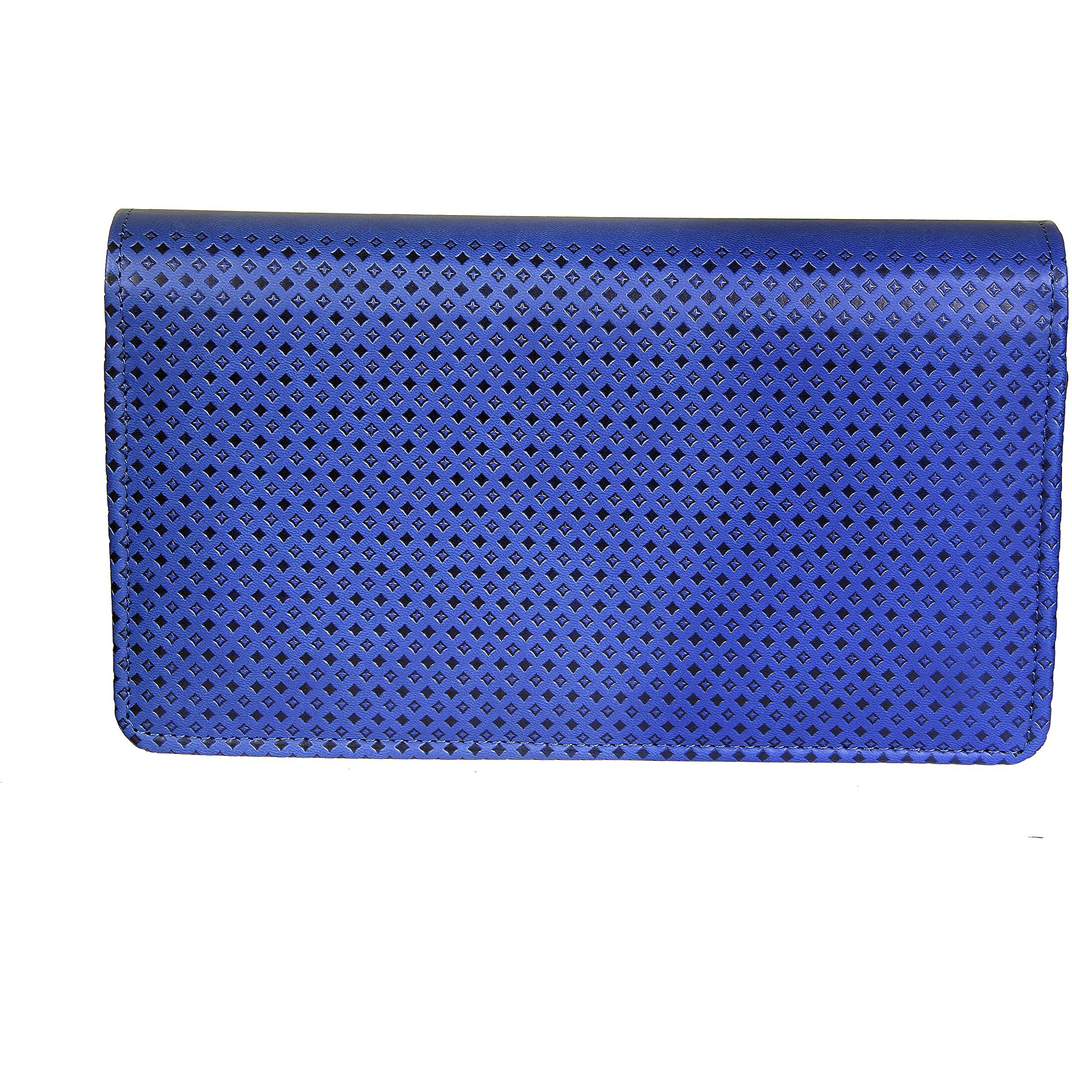 Sukeshcraft Multiple Cheque Book Holder | Original PU Holds Upto 8 Cheque Books, Locker Key Hook, 2 Photo Slots, 1 Pin-Sim Slot, 13 Credit/Debit Card Slots with Matching Zipper (PU -Sky Blue)