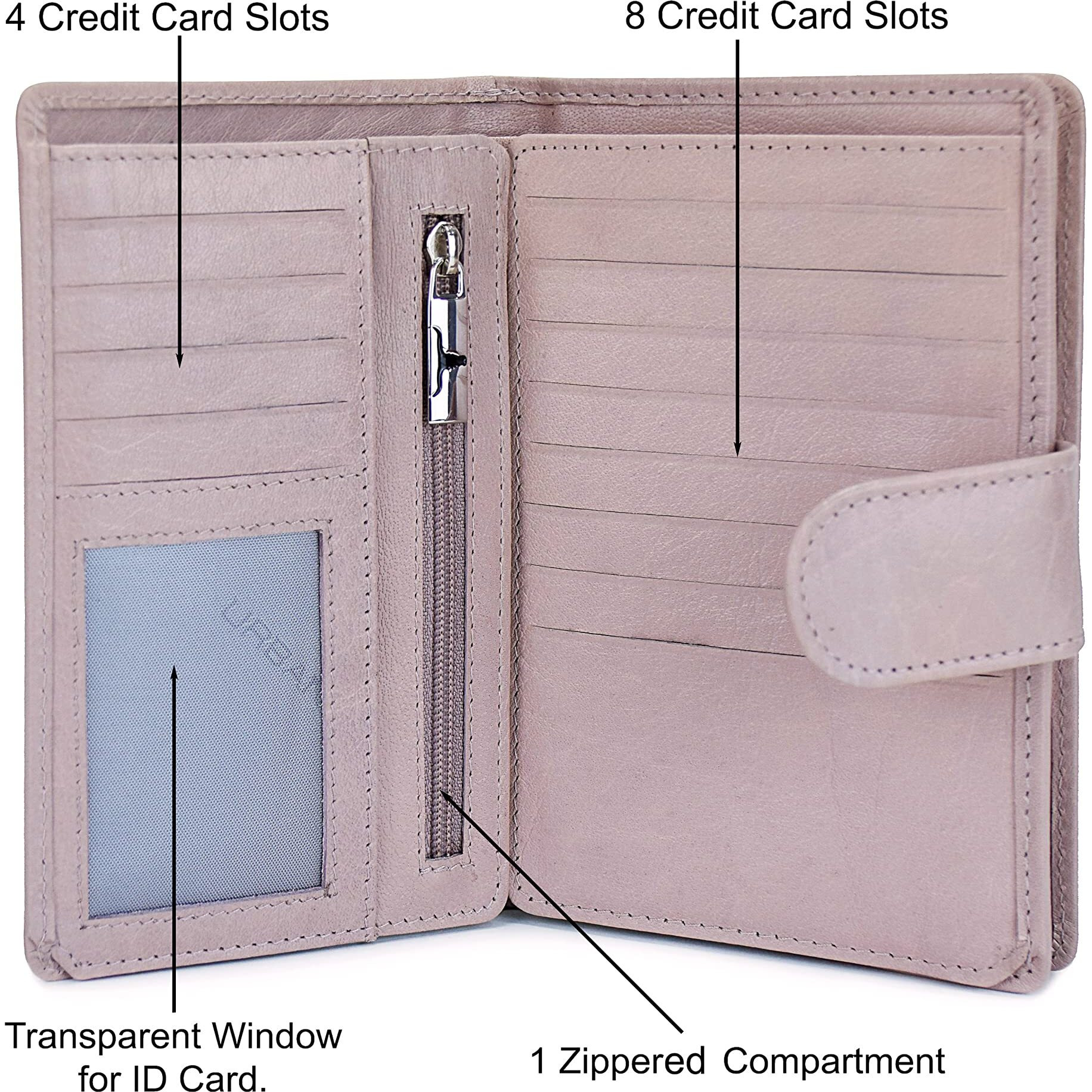 URBAN FOREST Tina Du Rose Womens Leather Wallet