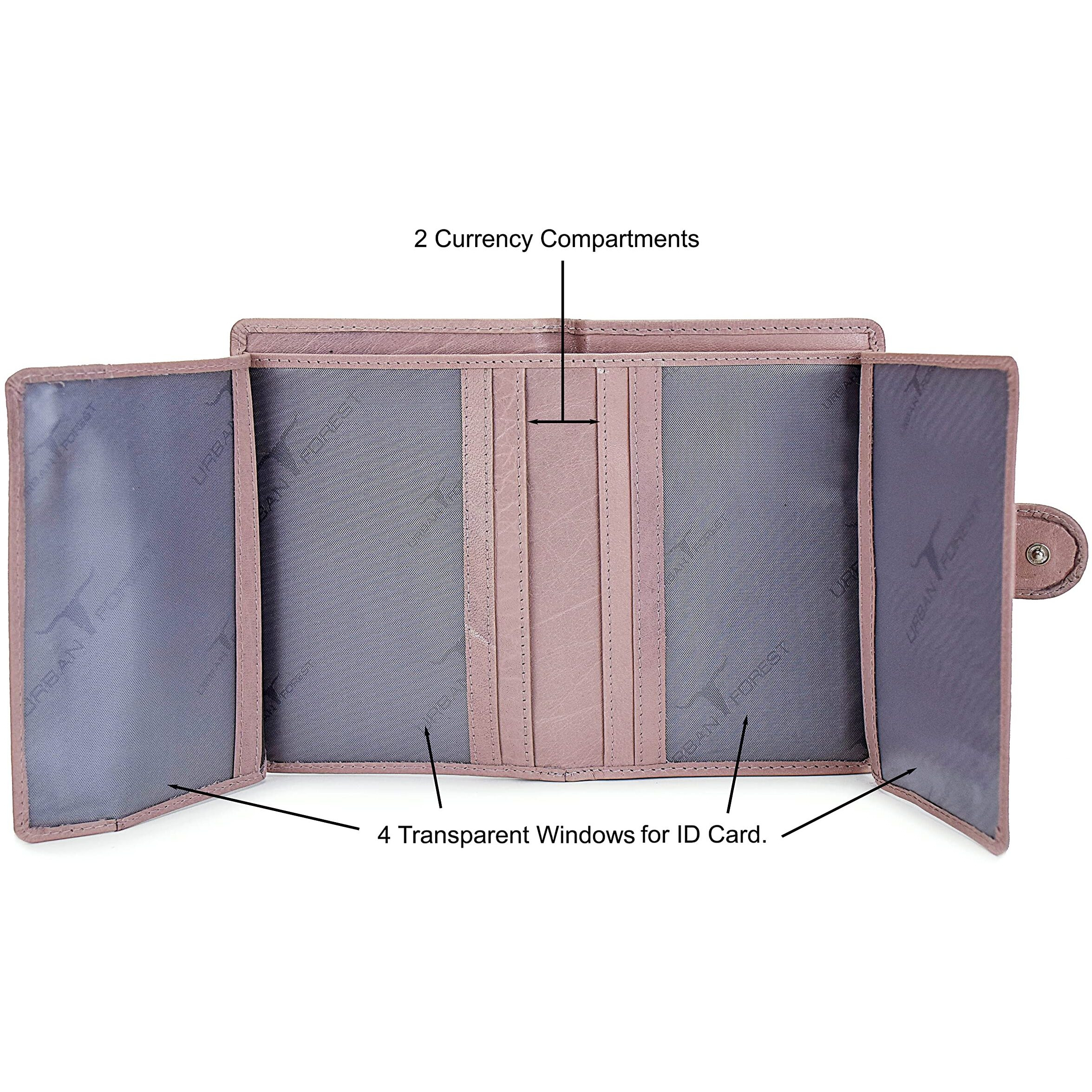 URBAN FOREST Tina Du Rose Womens Leather Wallet