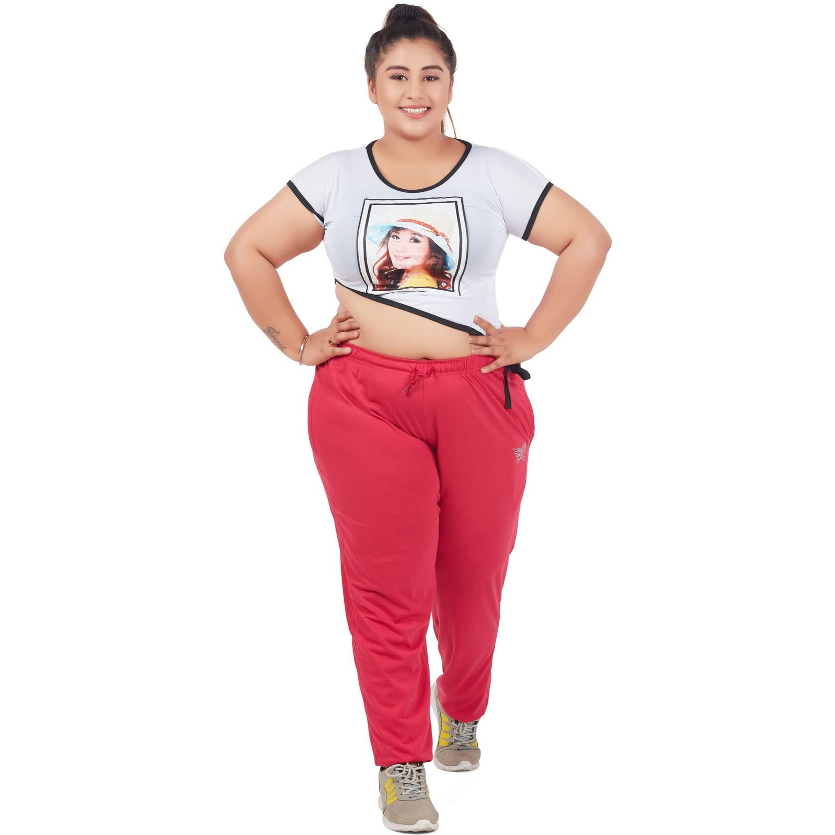 CUPID Women s Regular Fit Trackpant PINK_XL_Pink_X-Large
