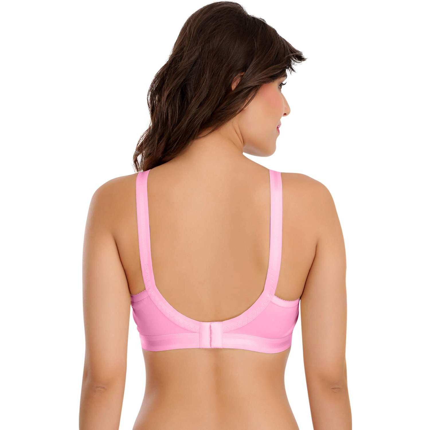 SONA Women s Perfecto Cotton Full Coverage Non-Padded Wirefree Everyday Bra - Anti Bacterial - Side Support Shaper (Pack of 1_Pink_117B)