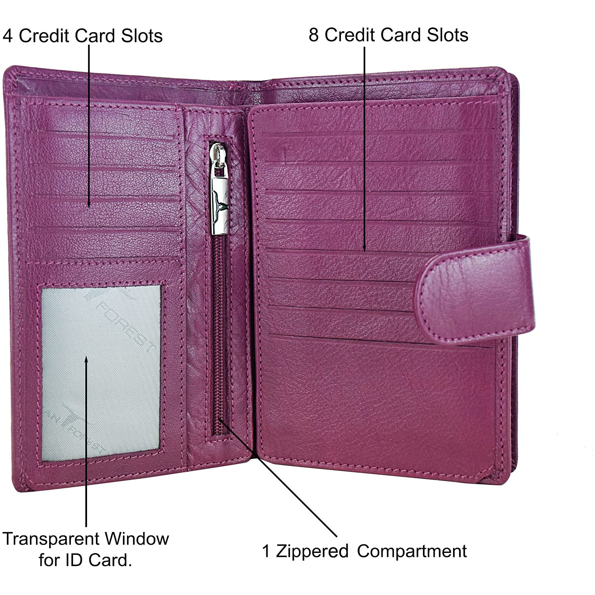 URBAN FOREST Tina Lilac Womens Leather Wallet