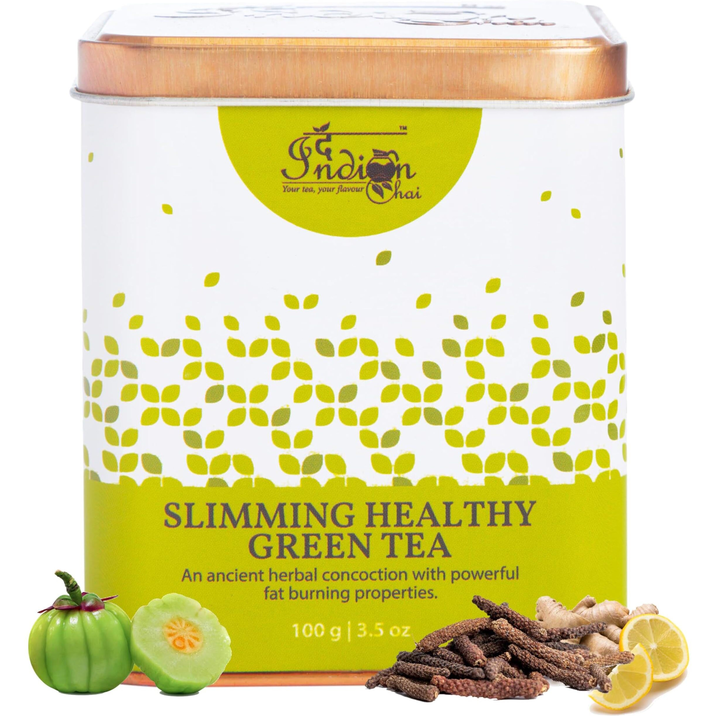 The Indian Chai - Slimming Healthy Green Tea||Boosts Metabolism, Digestion & Detox||Slim Tea For Weight Loss - Loose, 100 Gram