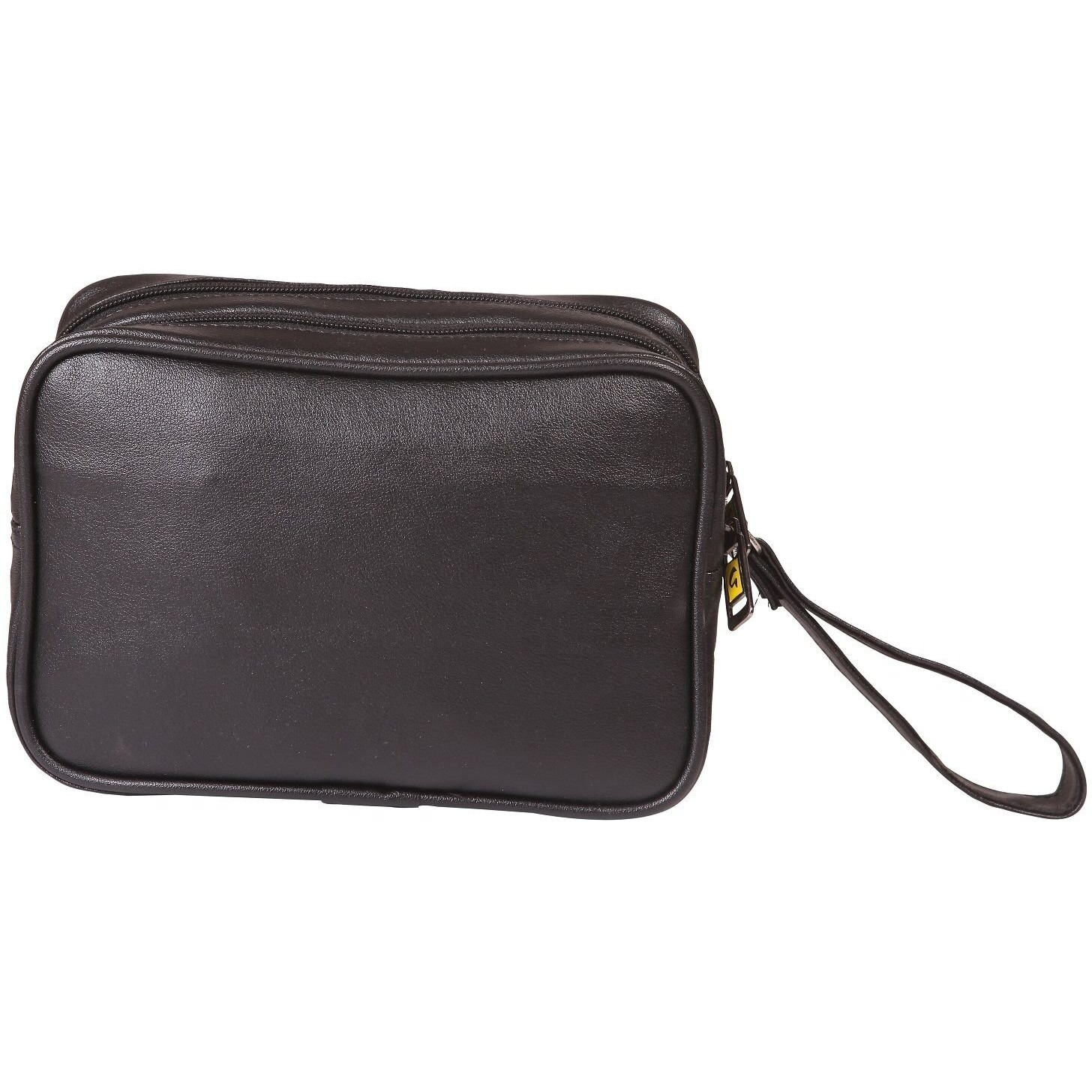 Handcuffs Mens Toiletry Kit Cash Bag | Foam Leather | Money Carrying | Travel | Accessories | Essentials | Pouch | Shaving | Makeup | Cosmetic | Grooming | Handbag (Black)
