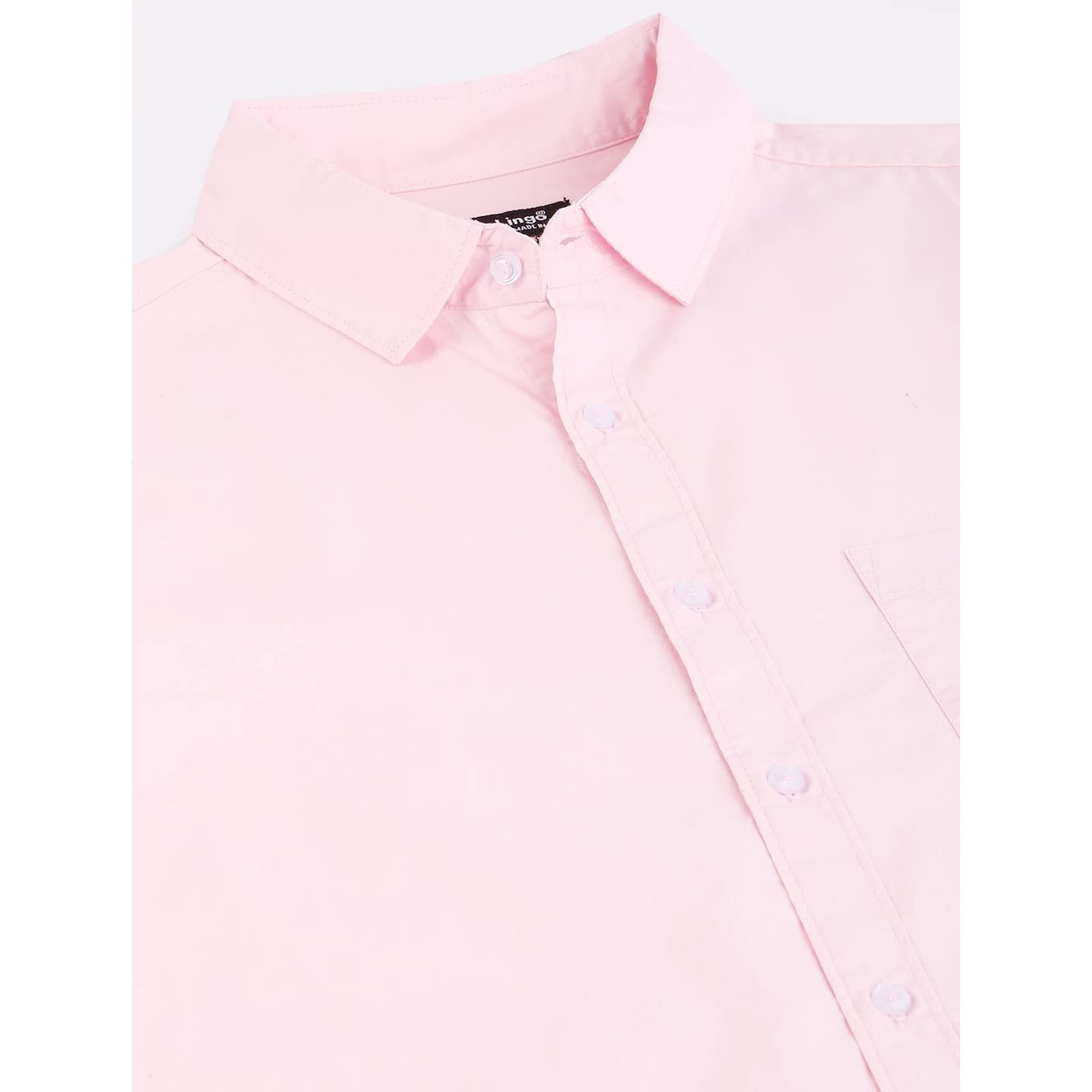 Dennis Lingo Men s Cotton Pink Solid Casual Shirt (AZ301_Pink_XXL)