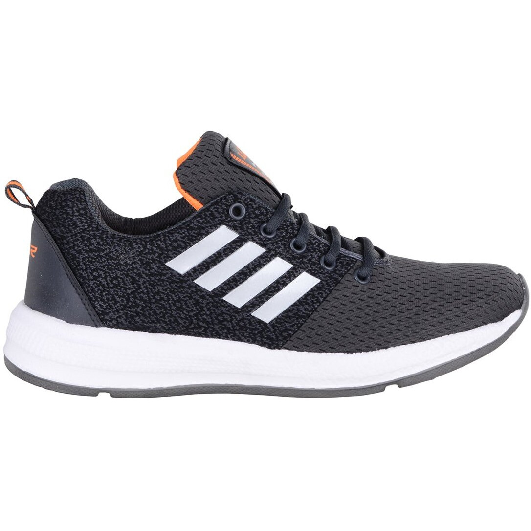 Lancer Mens INDUS-12 Grey Orange Running Shoe - 6 UK (indus-12dgr-org-6)