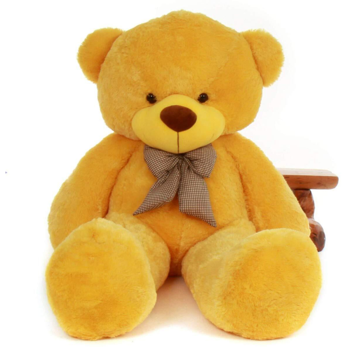HUG  n  FEEL SOFT TOYS 4 Feet Yellow Giant Teddy Bear Soft, Plush, And Cuddly Stuffed Animal For Kids, Birthdays, Anniversaries, Valentine S Day, And Special Occasions Large Huggable