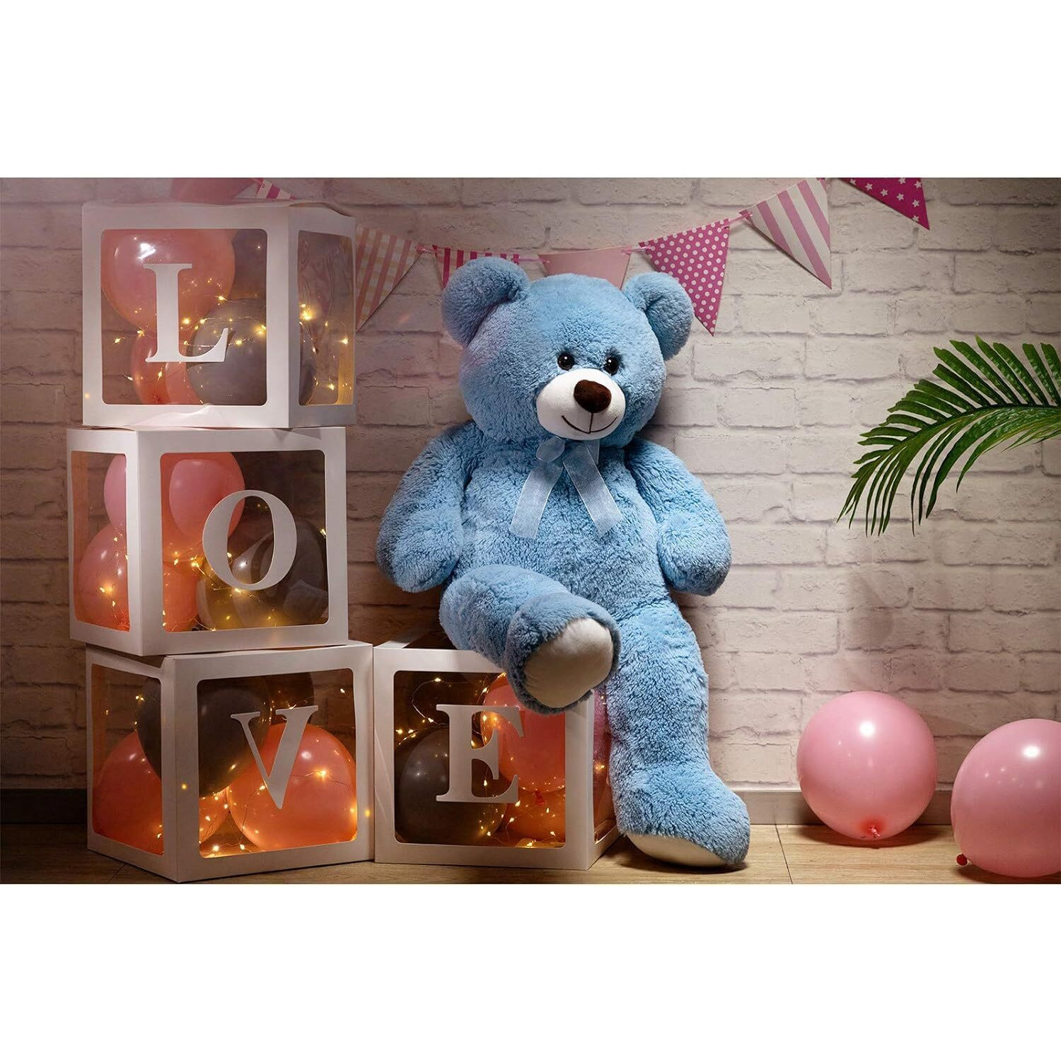HUG  n  FEEL SOFT TOYS Teddy Bear 4 Feet Plush & Stuffed Toys (Sky Blue 4 Feet)