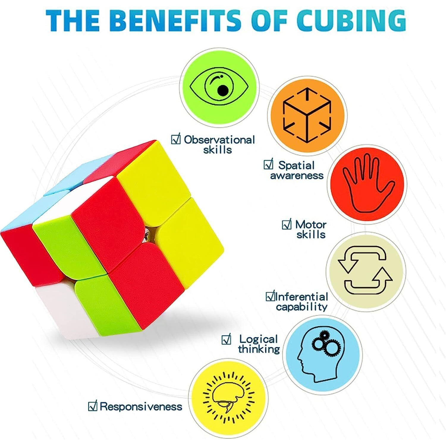 D ETERNAL Cube Combo Set of 2x2 3x3 4x4 high Speed stickerless Puzzle Speedcube