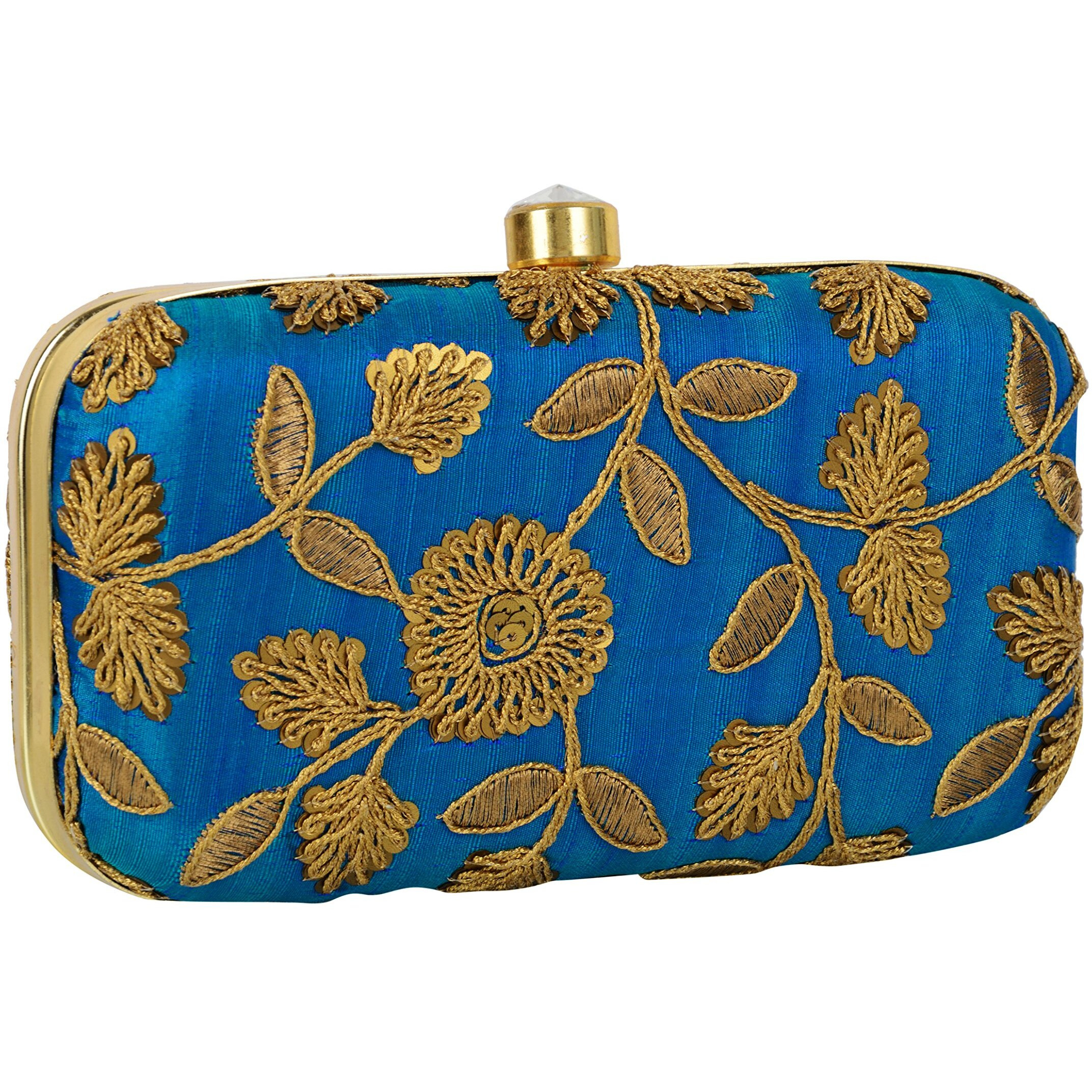Tooba Women s Clutch (Azure Blue)